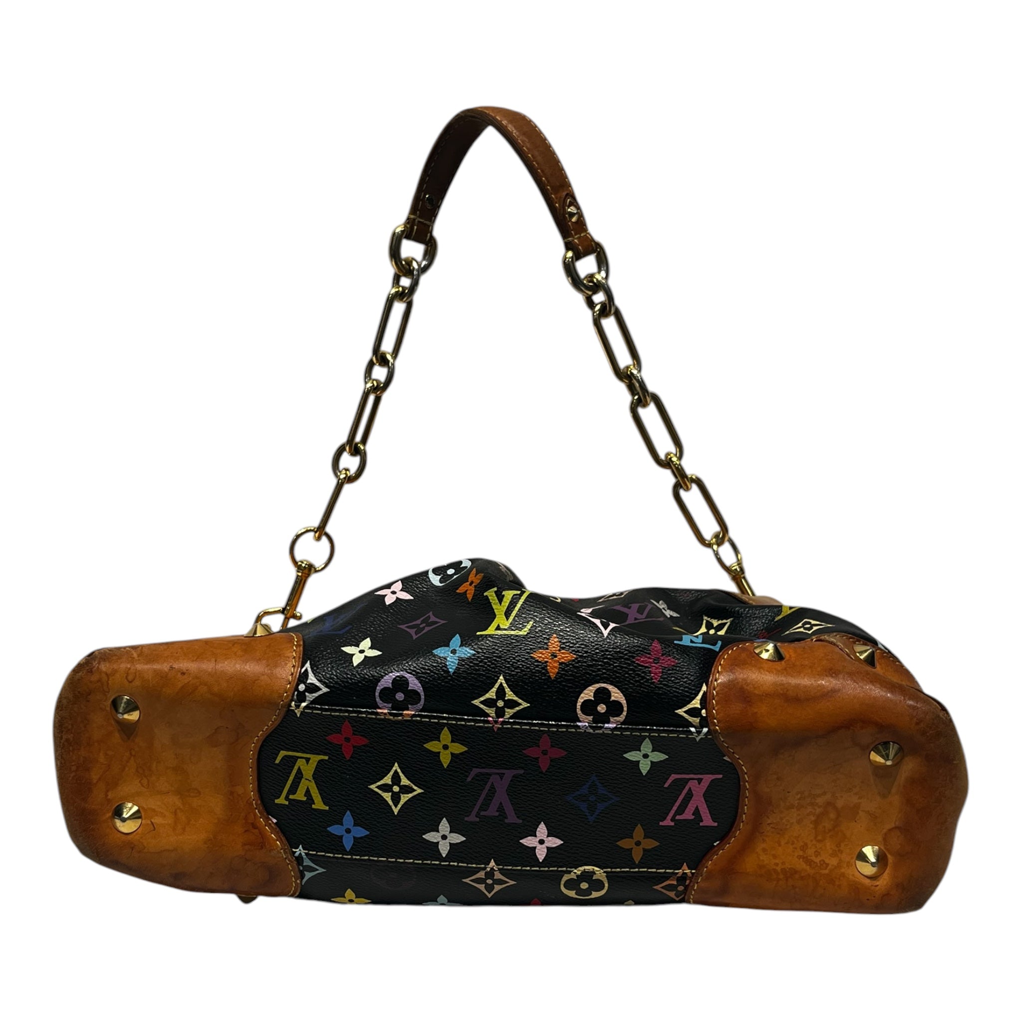 LOUIS VUITTON/Hand Bag/Monogram/Leather/MLT/Murakami Judy Bag Blk + CML view 4