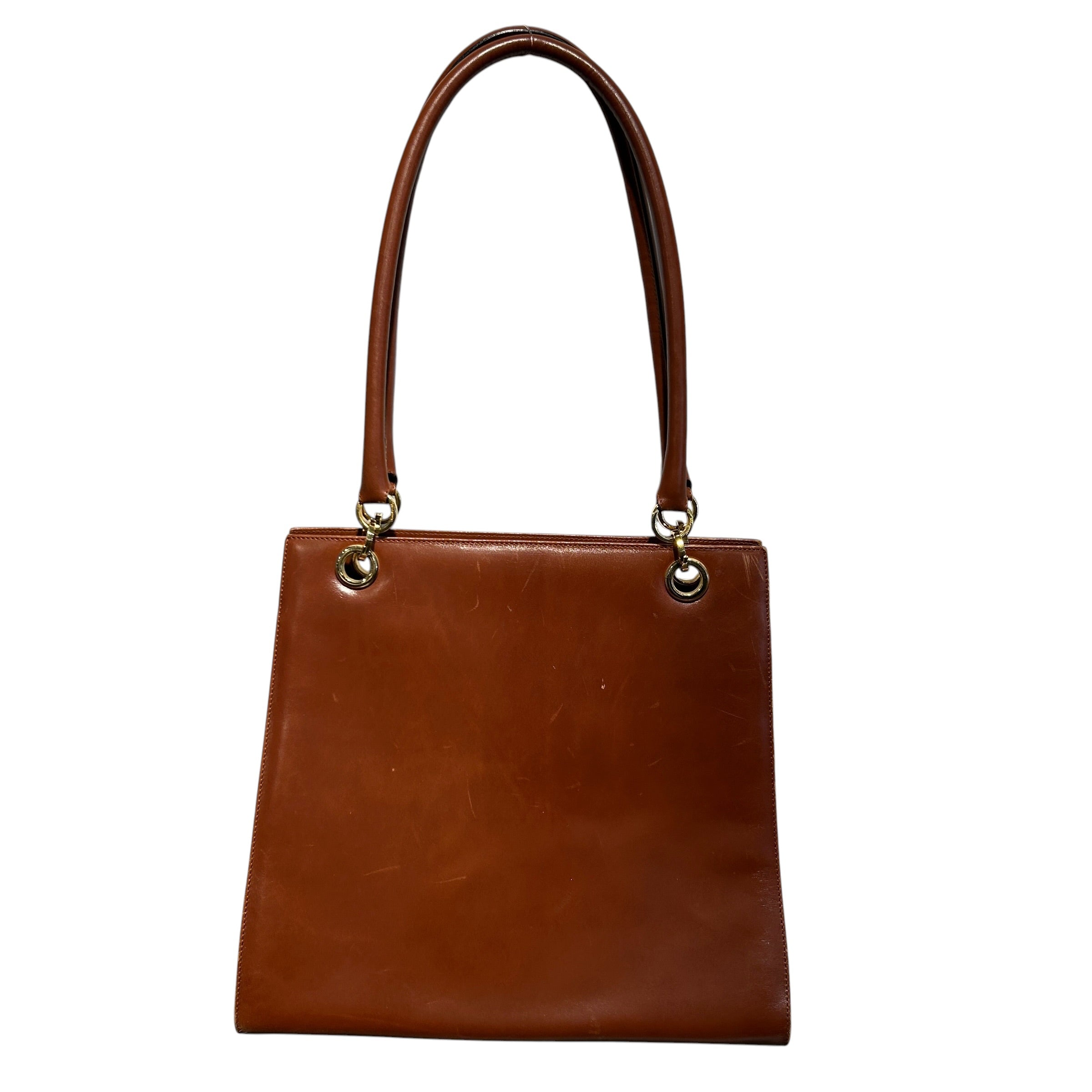 Salvatore Ferragamo/Hand Bag/Leather/BRW/gold hardware view 2