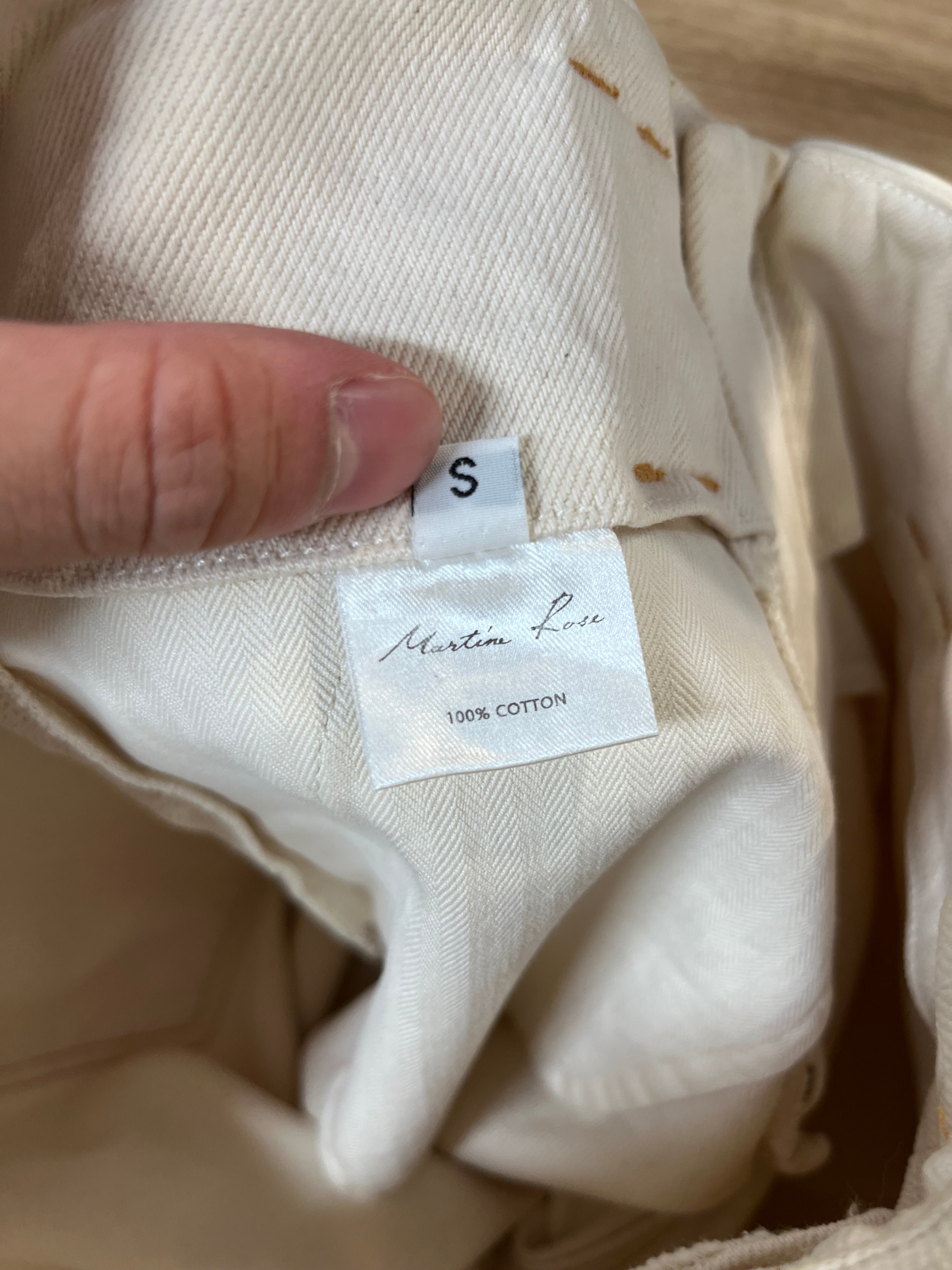 MARTINE ROSE/Pants/S/WHT/FRAYED TAG view 5