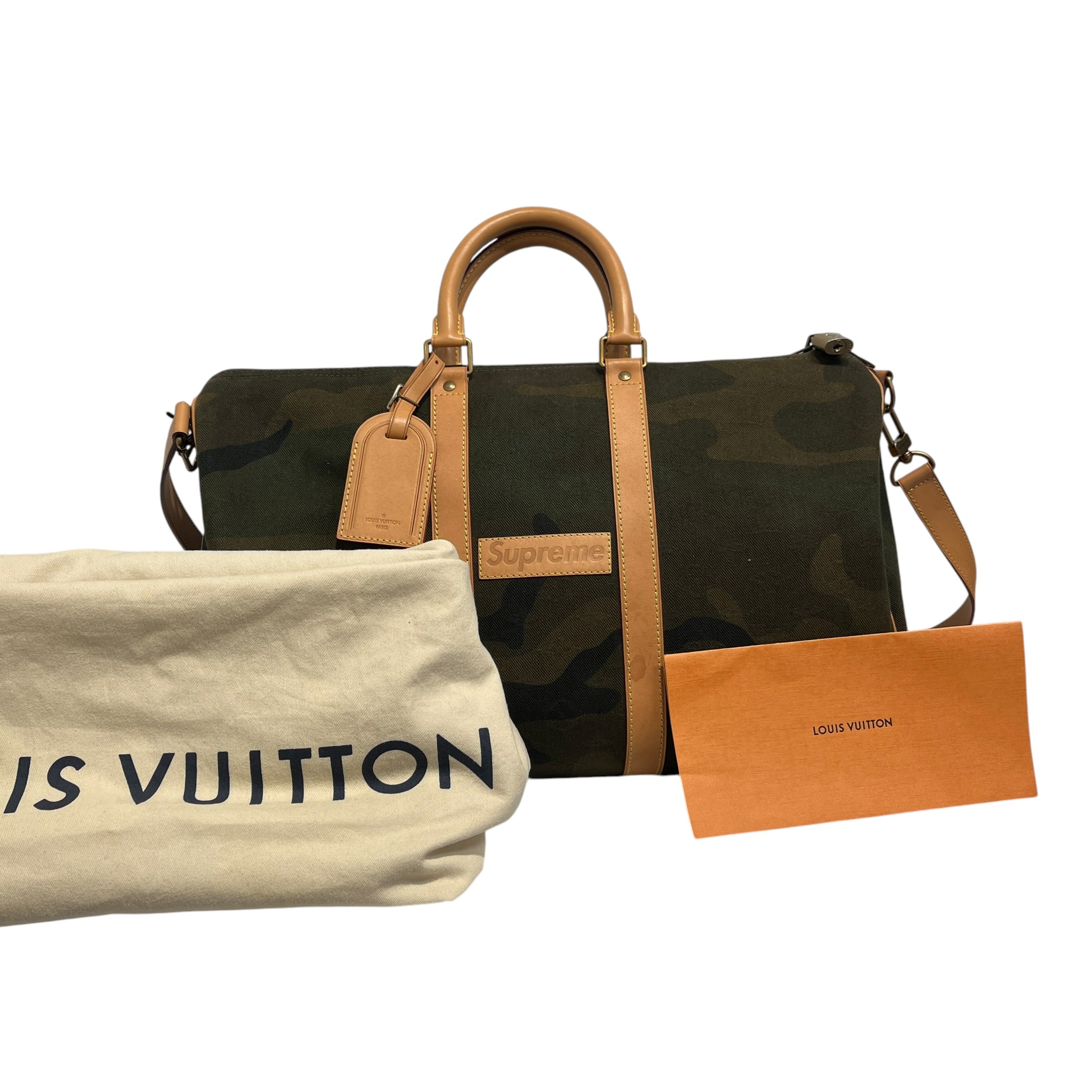 LOUIS VUITTON/Supreme/Luggage/Cotton/GRN/SUPREME SS17 CAMO KEEPALL TRAV view 9