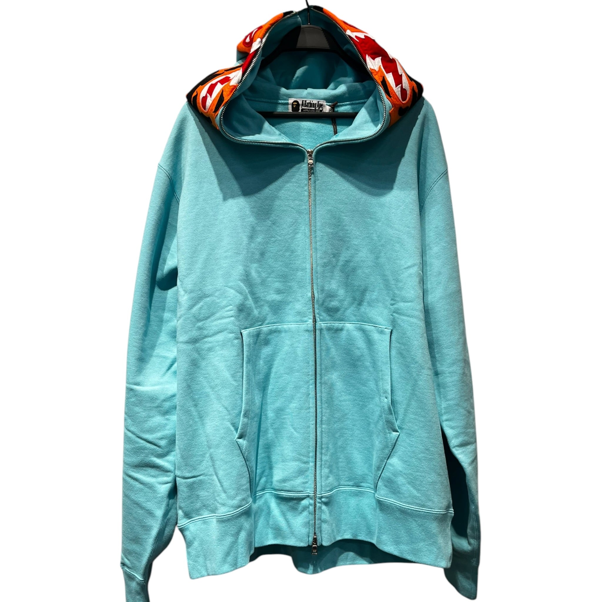 A BATHING APE/Zip Up Hoodie/XXL/Camouflage/Cotton/BLU/(1)Tiger Full Zip view 1