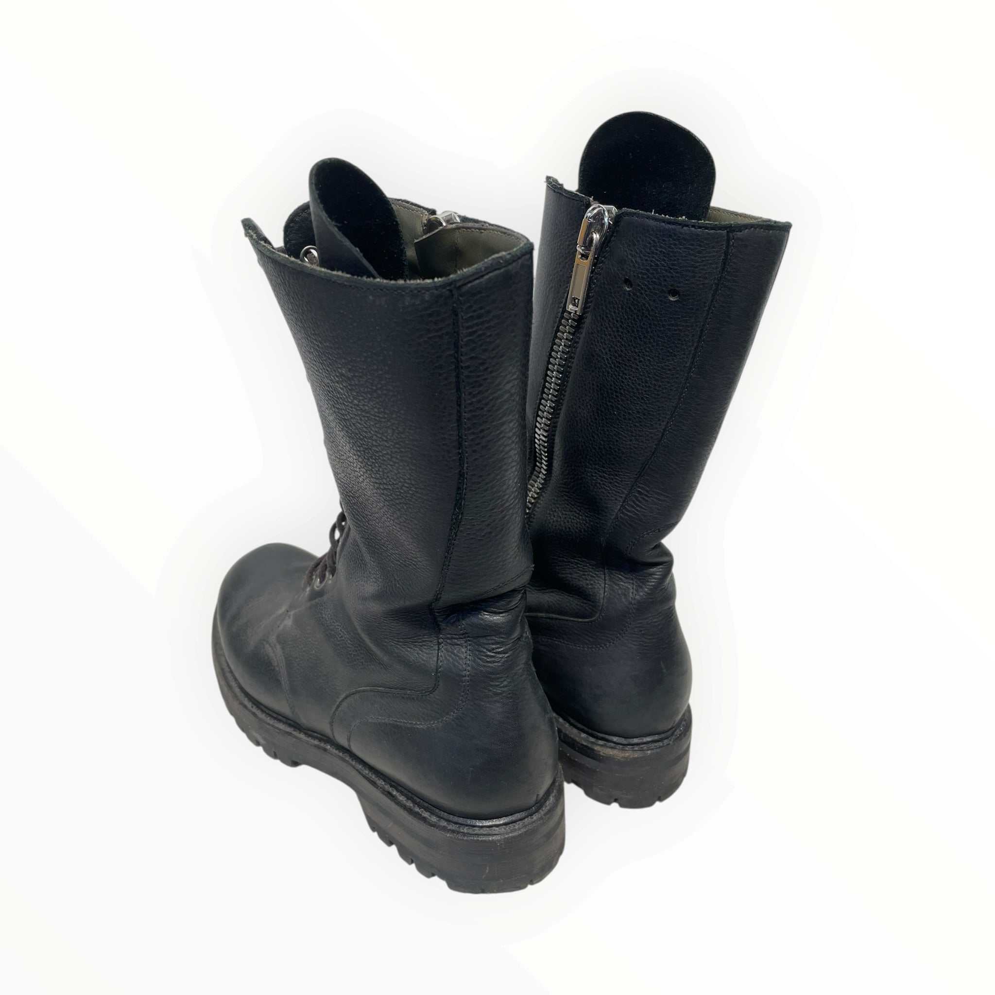 Rick Owens/Lace Up Boots/EU 39/Leather/BLK/good year sole view 2