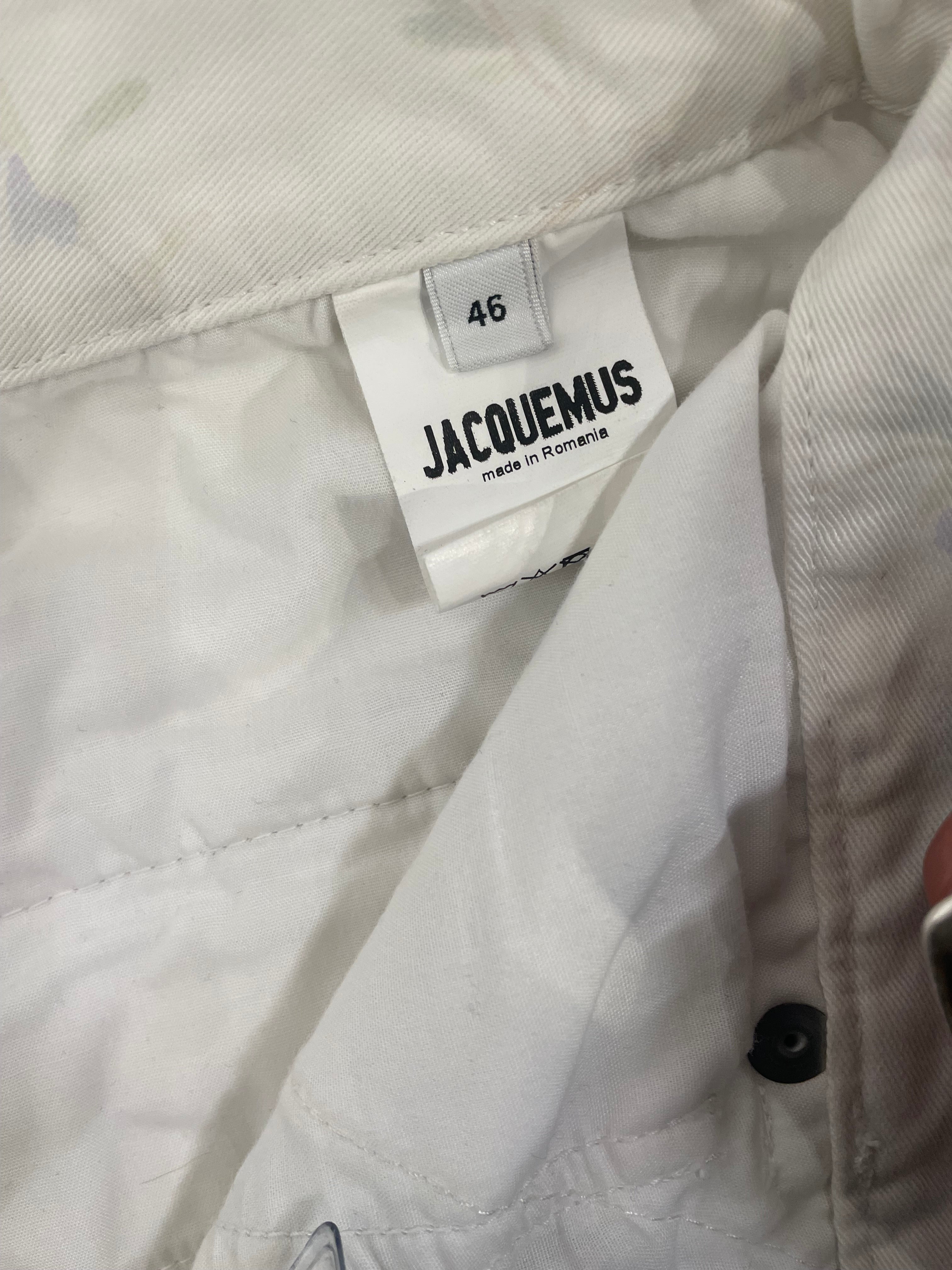 JACQUEMUS/Cargo Pants/46/Cotton/WHT/Floral Pattern/Le Meunier Convertible view 4