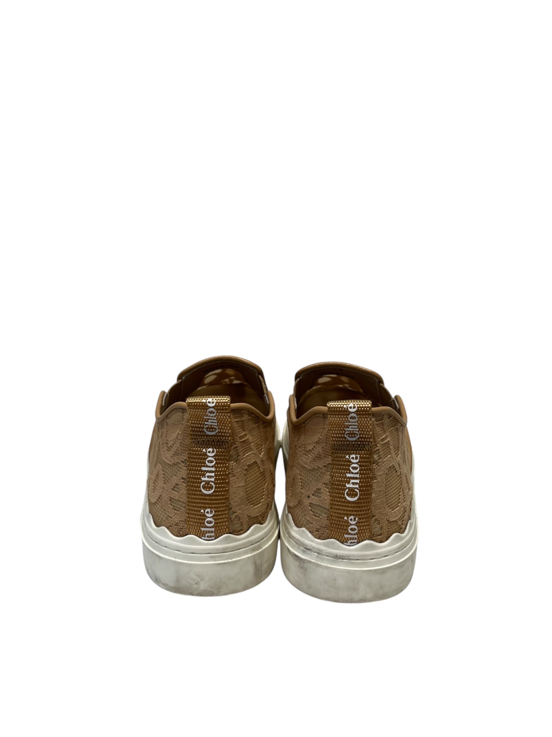 Chloe/Low-Sneakers/US 6/Cotton/BEG/LACE SLIP ONS view 6