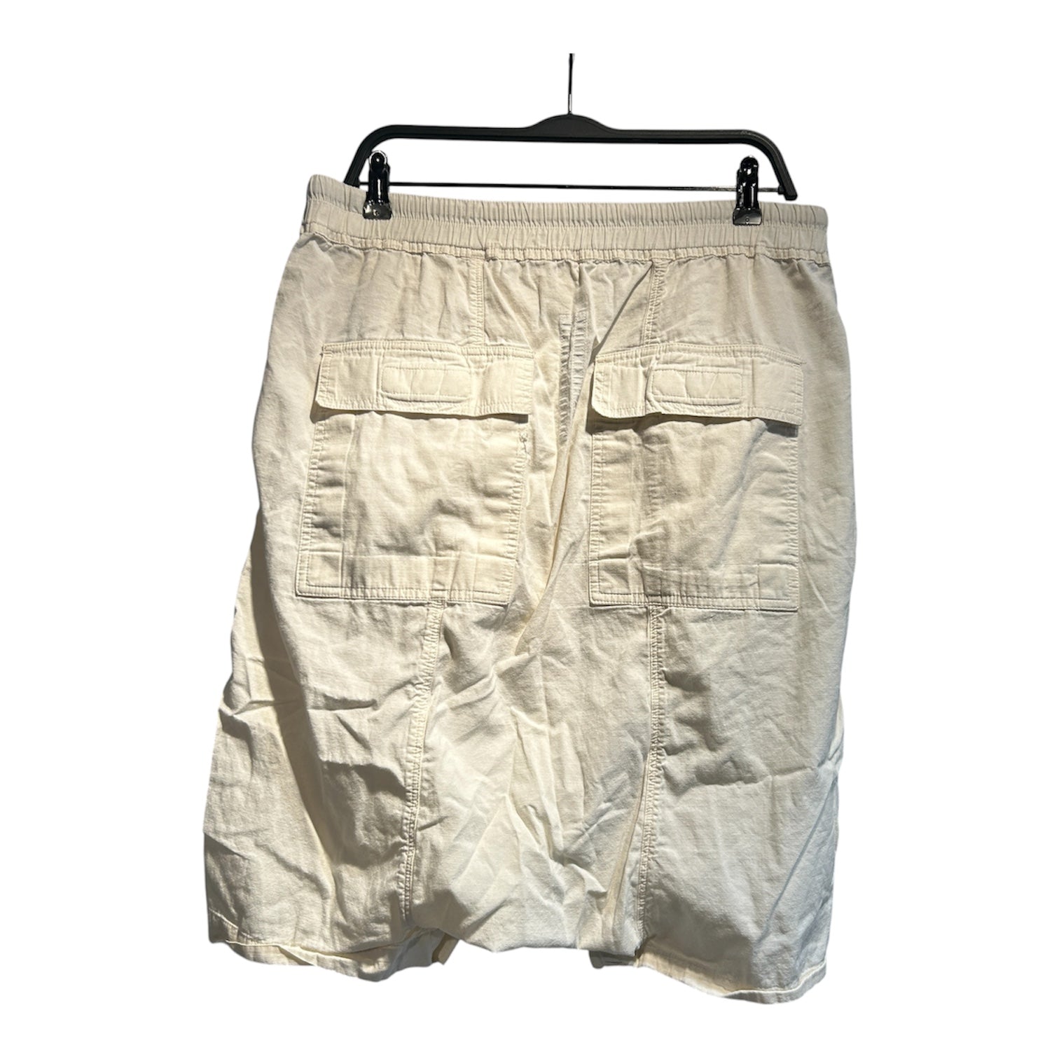 RICK OWENS DRKSHDW/Shorts/L/Cotton/CRM/drop crotch view 2