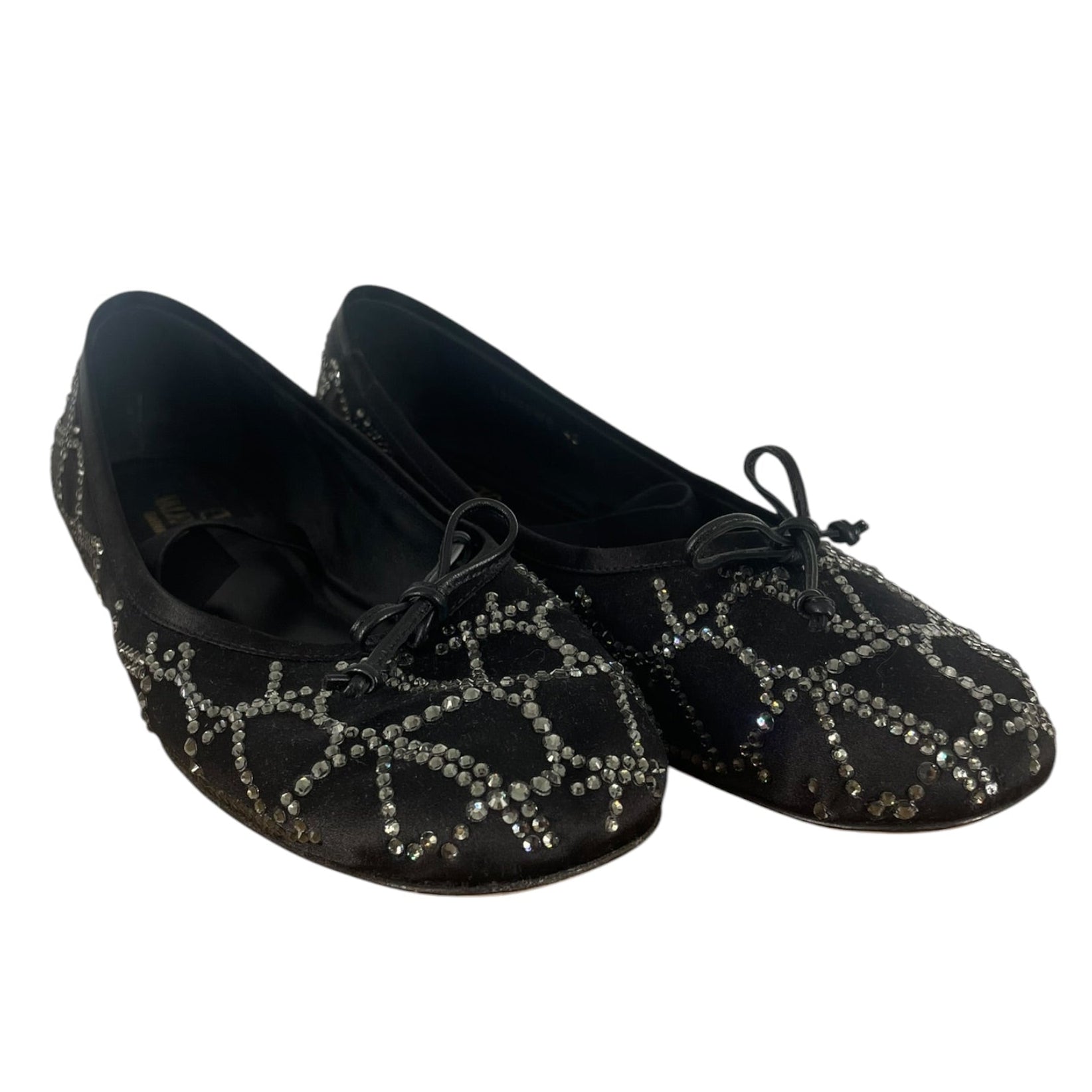 VALENTINO/Flat Shoes/EU 40/Stripe/Nylon/BLK/TOLIE ICONGRAPHE EMBELSHD view 1