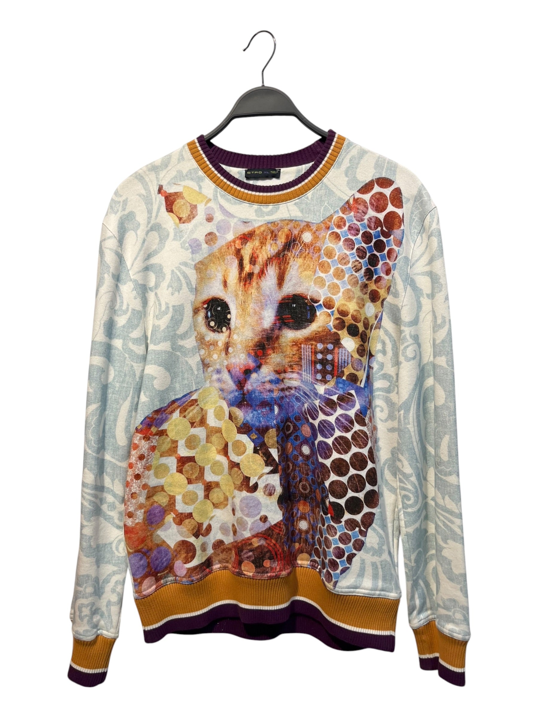 ETRO/Sweatshirt/L/All Over Print/Cotton/WHT/ view 1