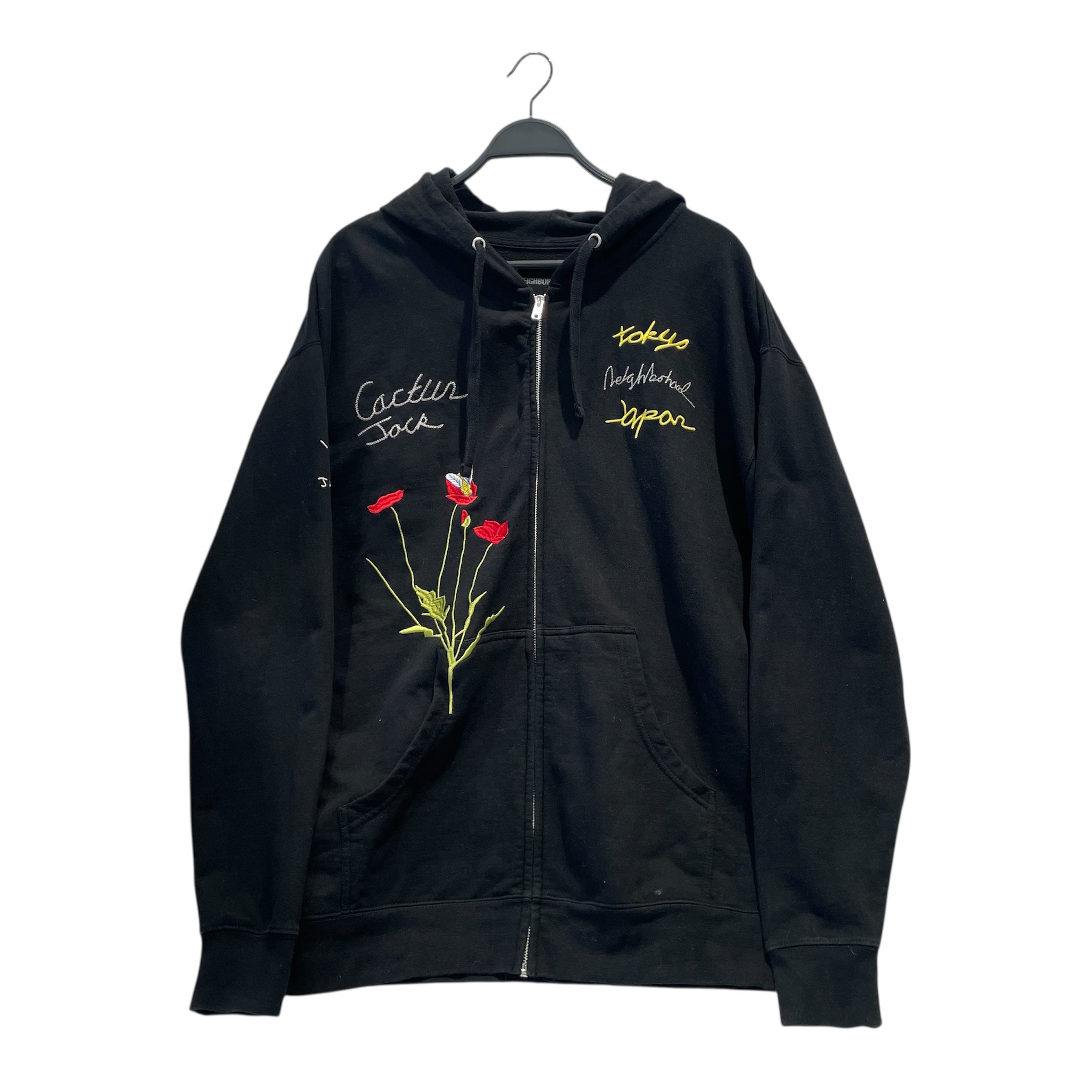 CACTUS JACK/NEIGHBORHOOD/Zip Up Hoodie/XL/Cotton/BLK/carousel embroidered view 1