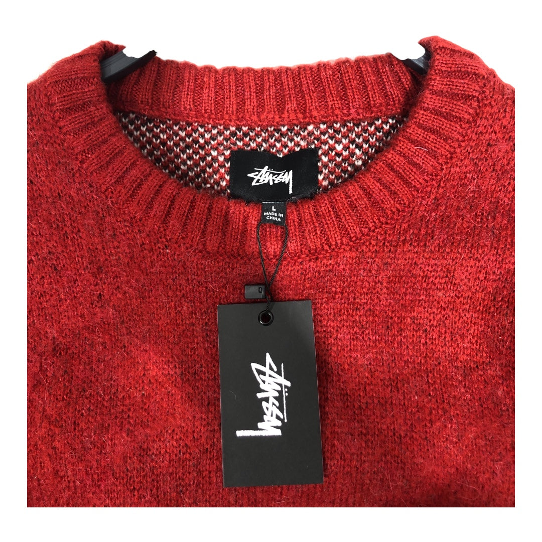 STUSSY/Sweater/L/Wool/RED/ view 3