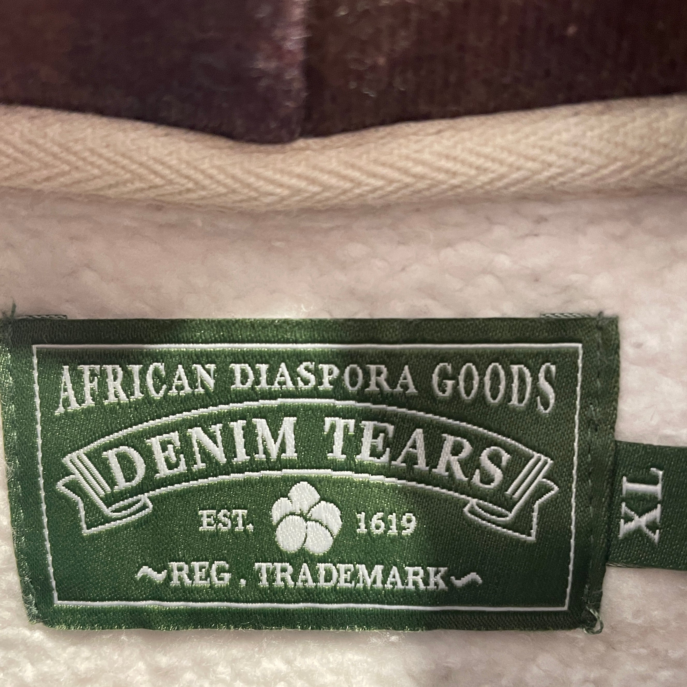 DENIM TEARS/Hoodie/XL/All Over Print/Cotton/BRW/Baroque still fruit pic AOP view 3