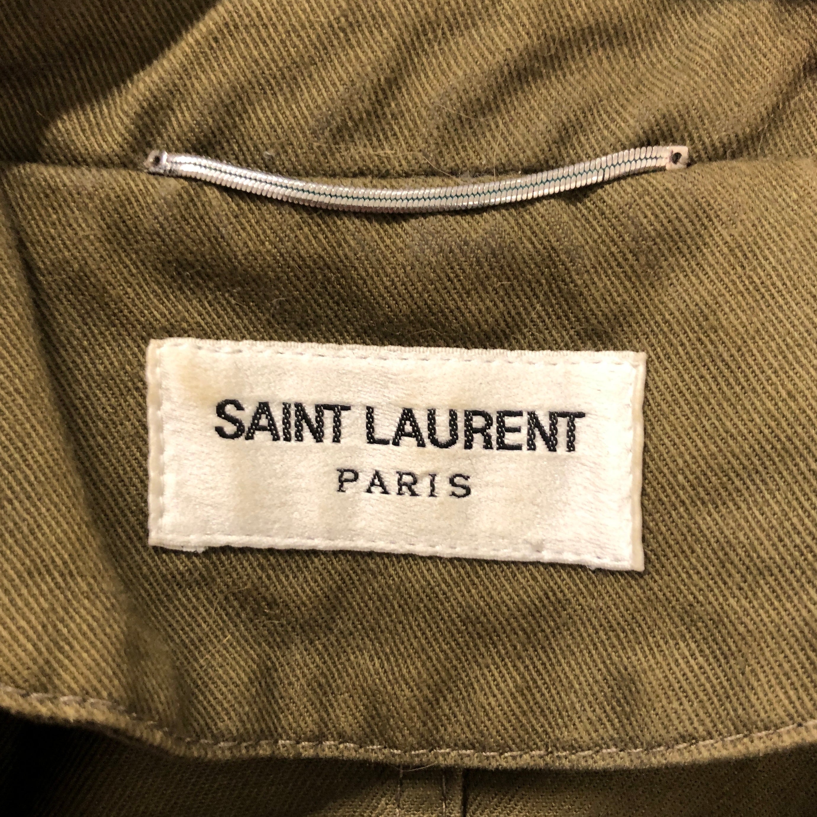 YVES SAINT LAURENT/Jacket/M/Cotton/GRN/ view 3