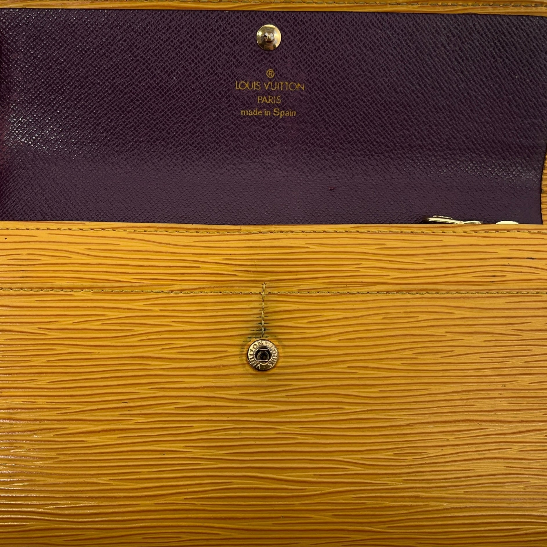 LOUIS VUITTON/Long Wallet/OS/Leather/YEL/EPI LEATHER view 3