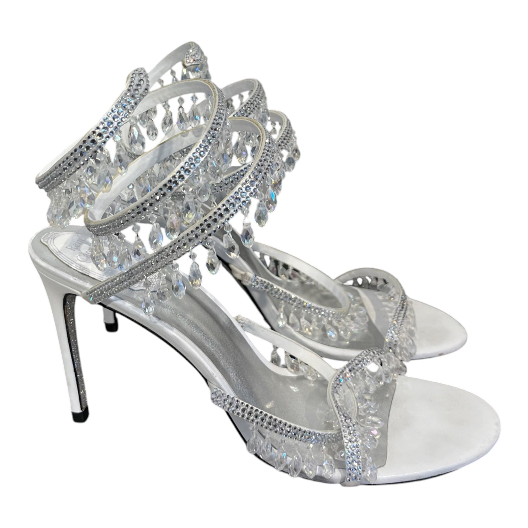 Rene Caovilla/Heels/EU 41/Glitter/WHT/ view 2