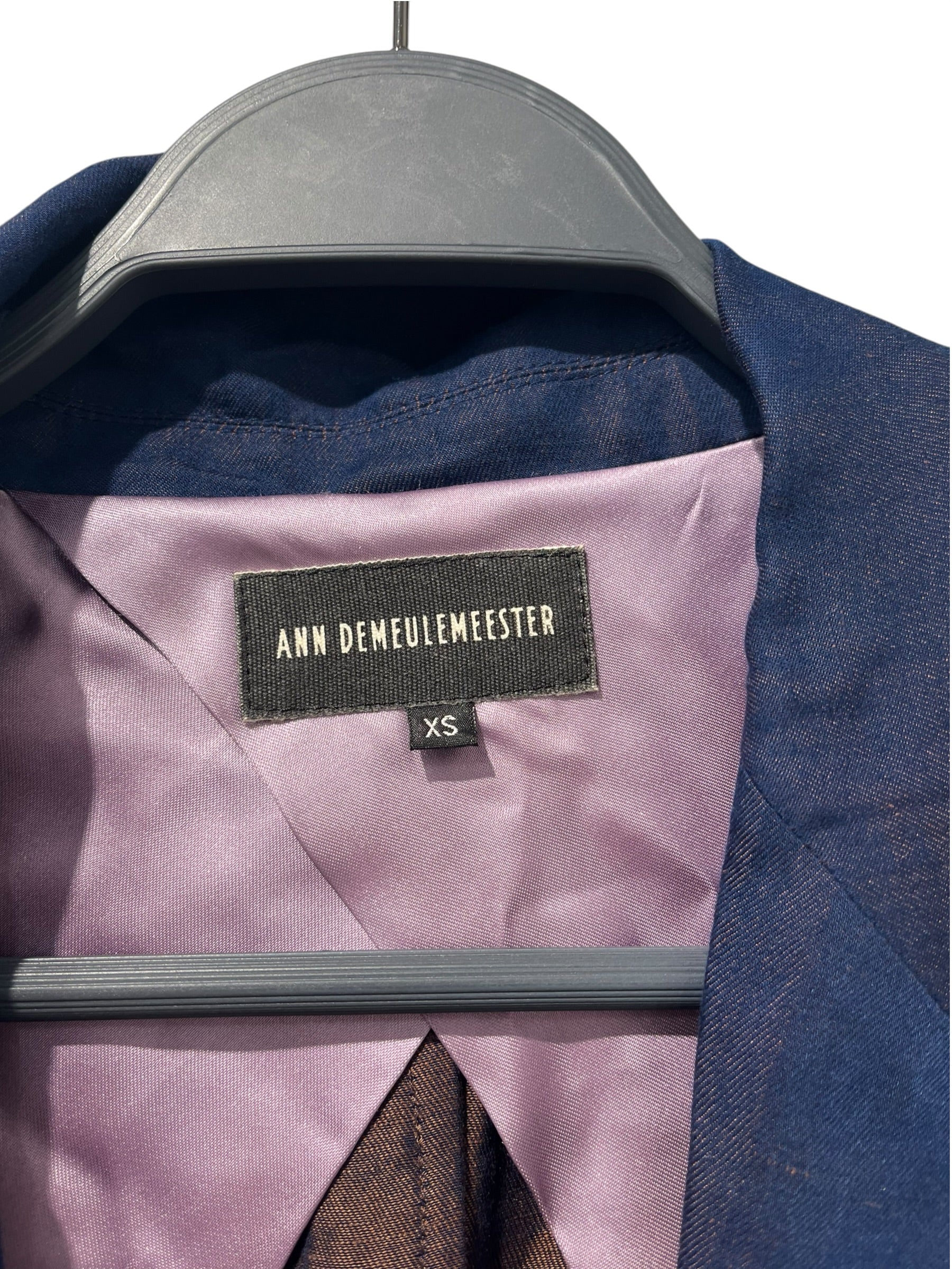 ANN DEMEULEMEESTER/Vest/XS/NVY/SUIT VEST PRPL INNER view 3