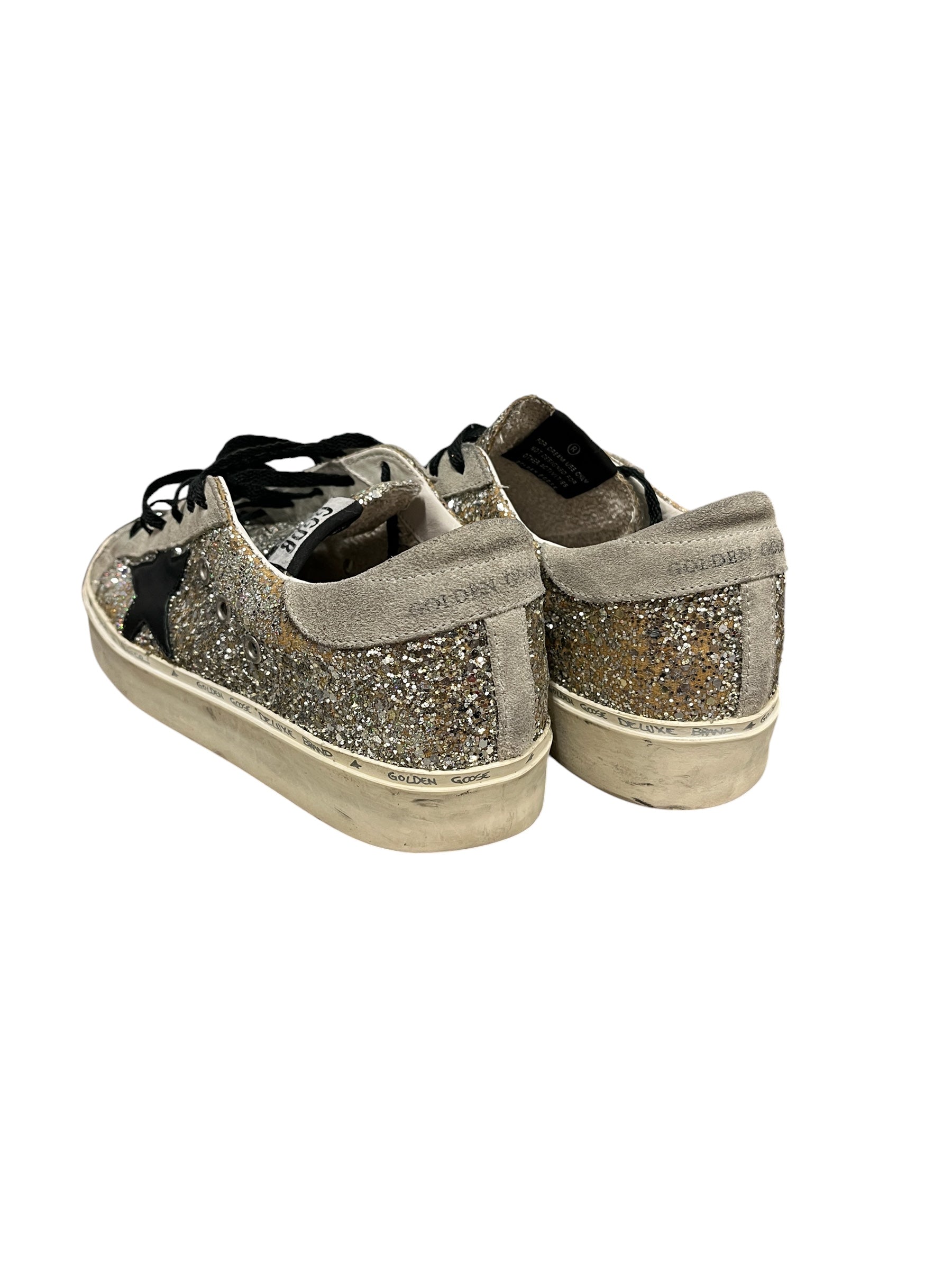 GOLDEN GOOSE/Low-Sneakers/US 7/Glitter/Suede/SLV/Ankle Strap/HI-STAR GLITTER view 2