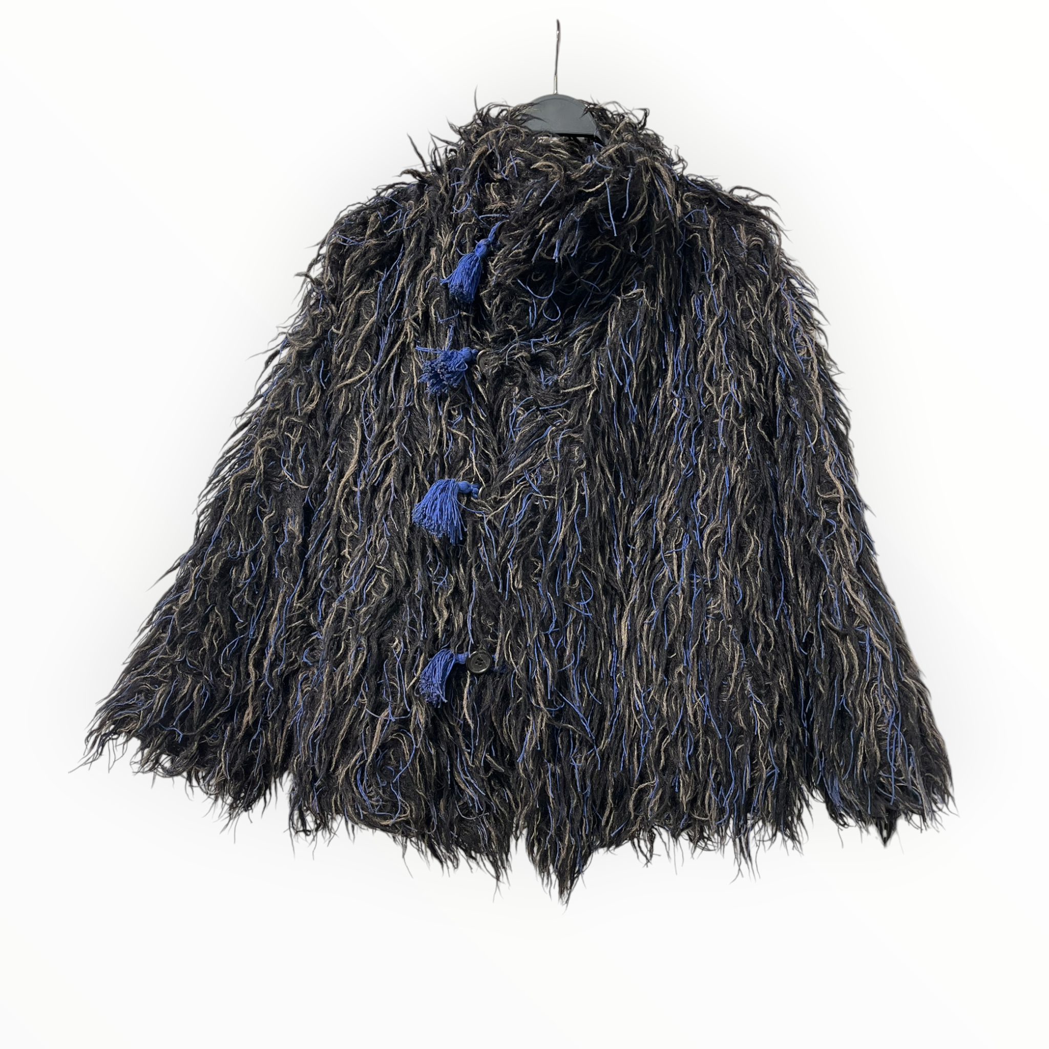 ISSEY MIYAKE/Coat/9/BLU/ISSEY MIYAKE BLK BLU YARN JKT view 1