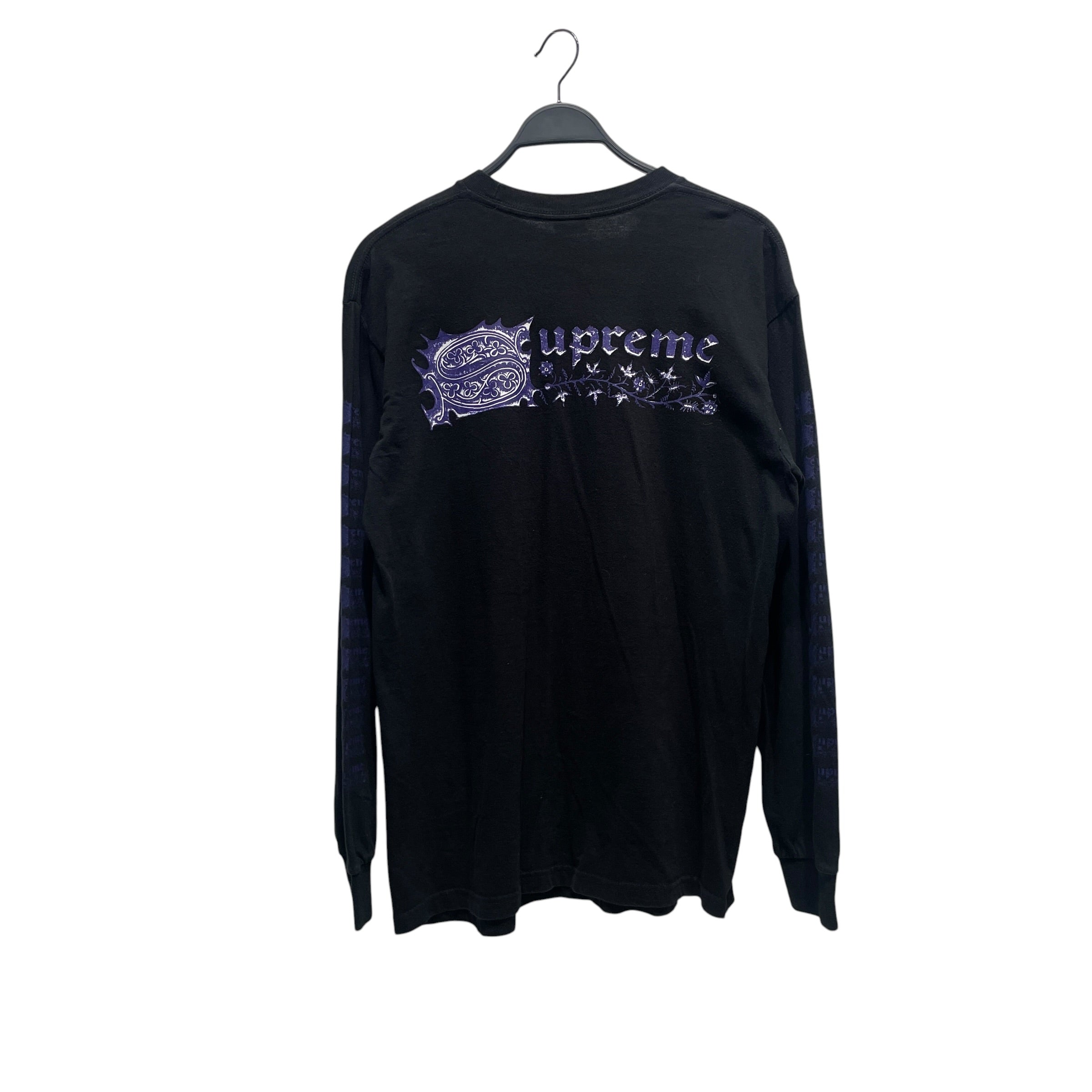 Supreme/T-Shirt/L/Cotton/BLK/BLACK SUPREME SHIRT W/ PURPLE view 2