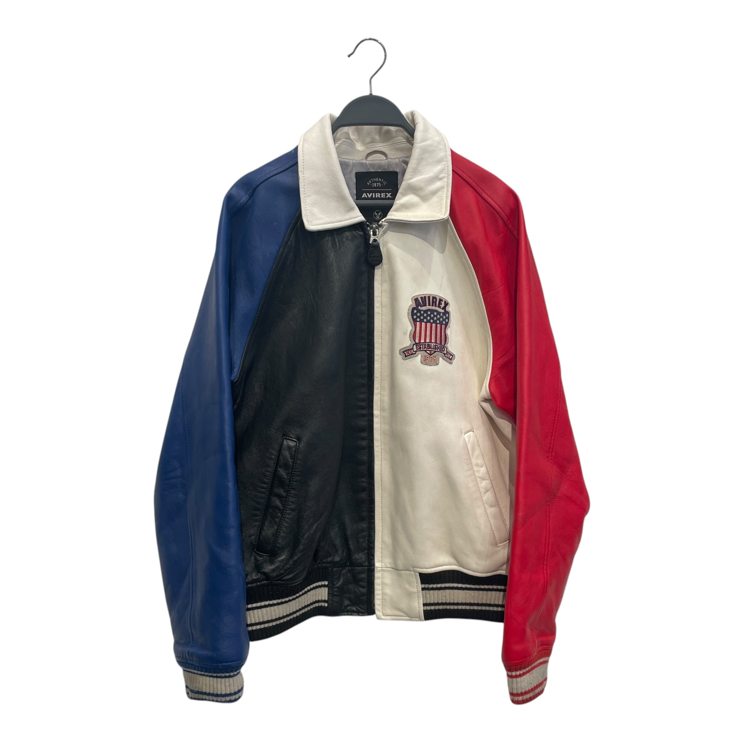 AVIREX/Leather Jkt/M/Leather/MLT/Graphic/LIMITED EDITION ICON RD/WHT/BL view 1