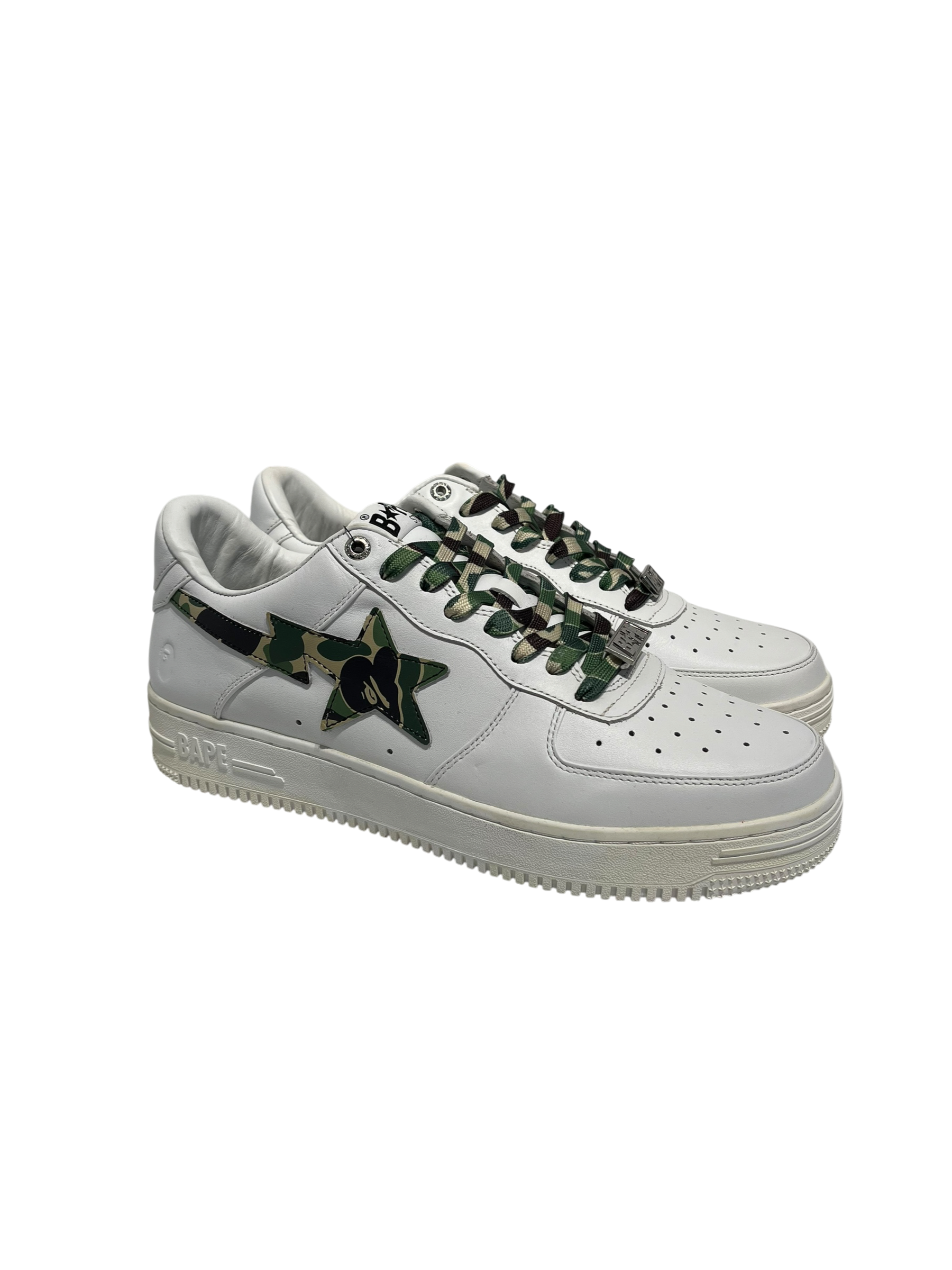 BAPE STA!/Low-Sneakers/US 11/Leather/WHT/Camo Star view 1