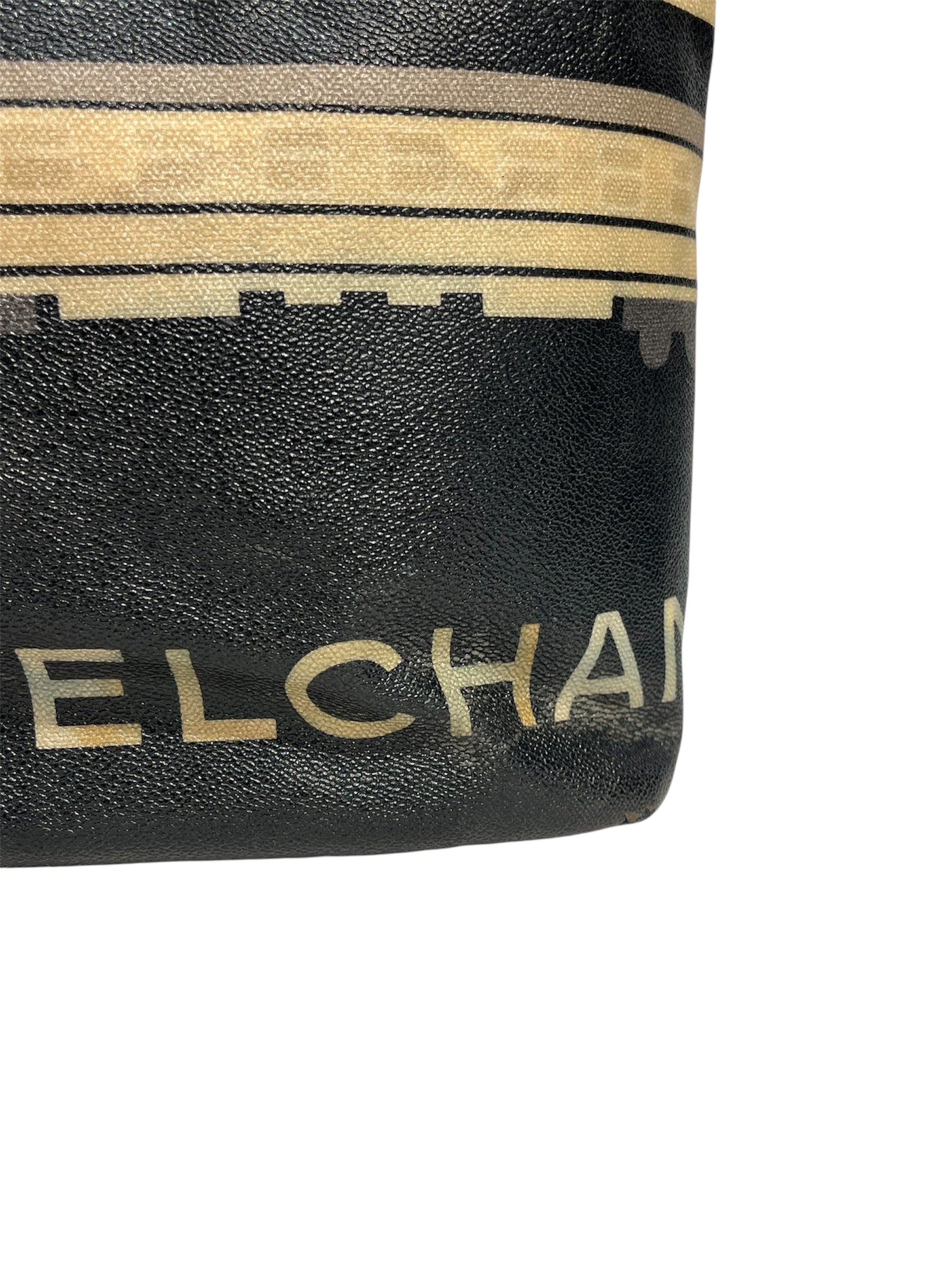 CHANEL/Hand Bag/All Over Print/Leather/BLK/LE TRAIN TOTE view 5