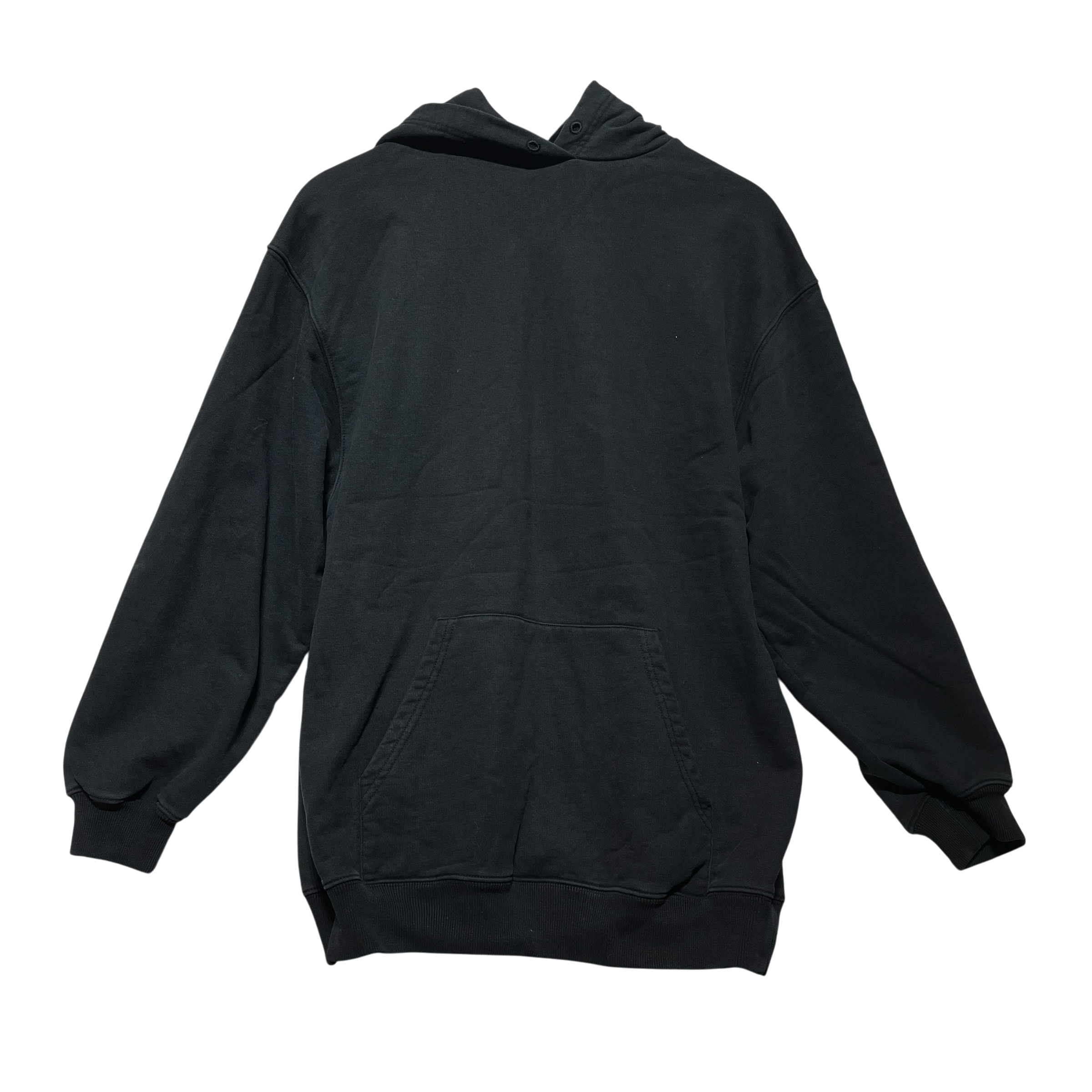 BALENCIAGA/Hoodie/XS/Cotton/BLK/BACK WHITE TEXT LOGO