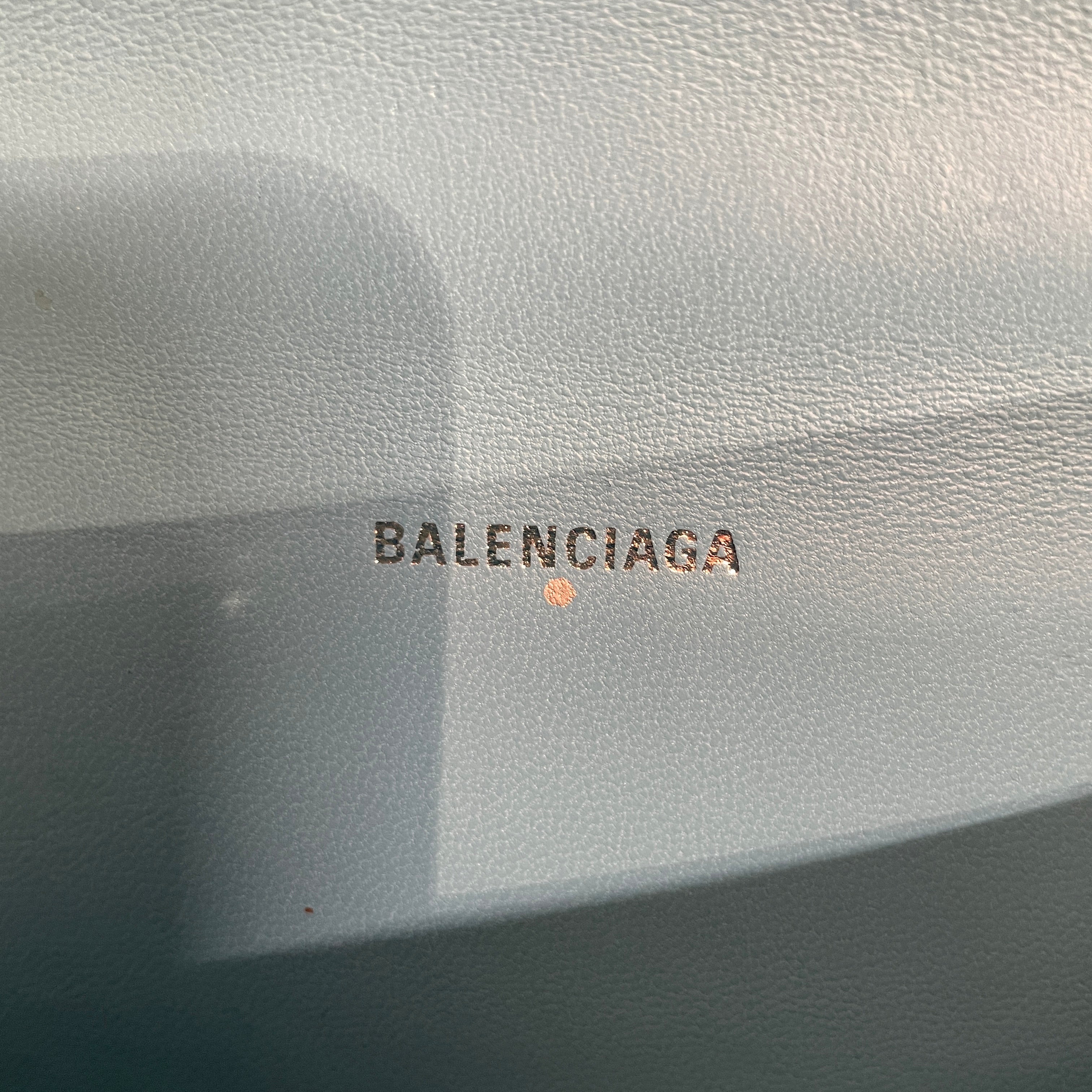 BALENCIAGA/Cross Body Bag/Iridescent/Leather/BLU/BB HOURGLASS RHINESTONE view 4