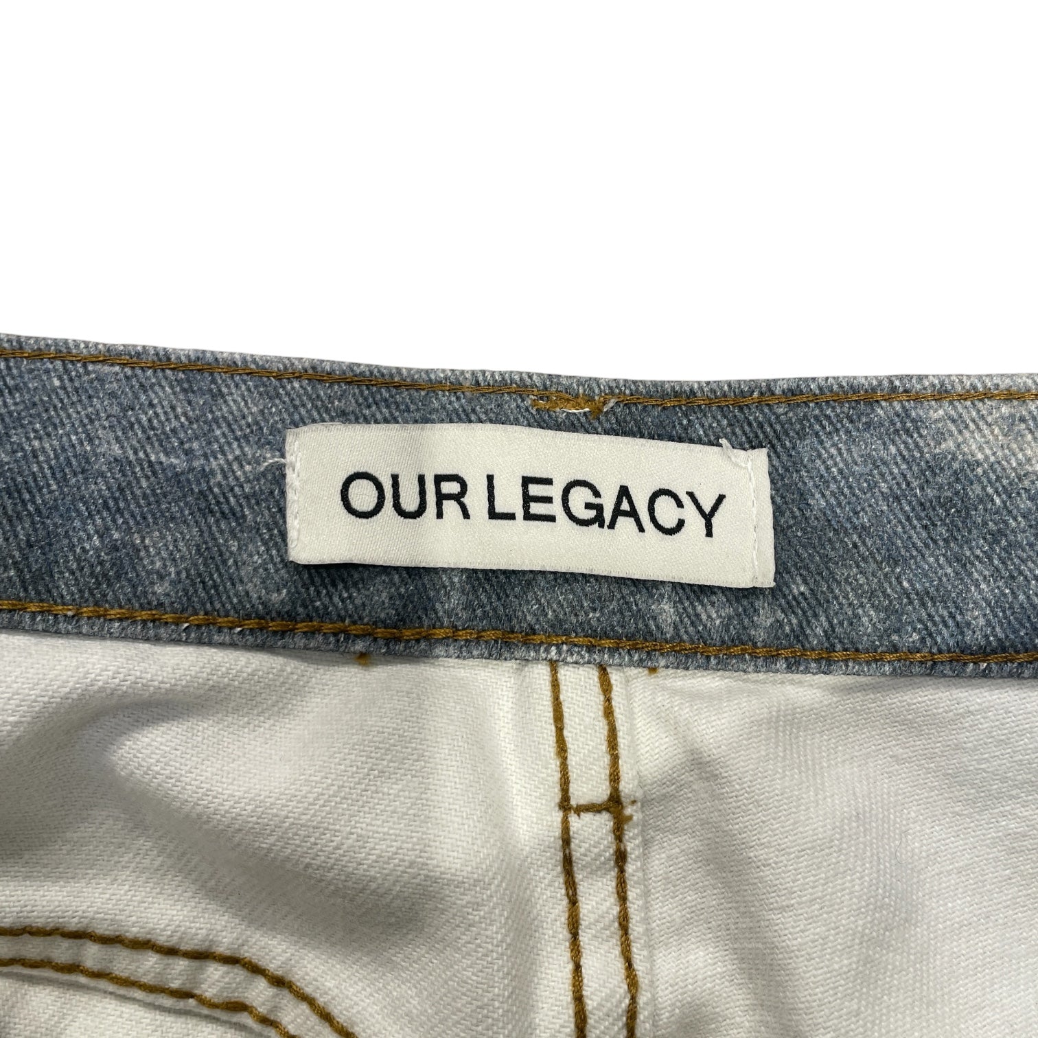 OUR LEGACY/Straight Pants/32/Denim/IDG/Graphic/PRINTED DENIM view 3