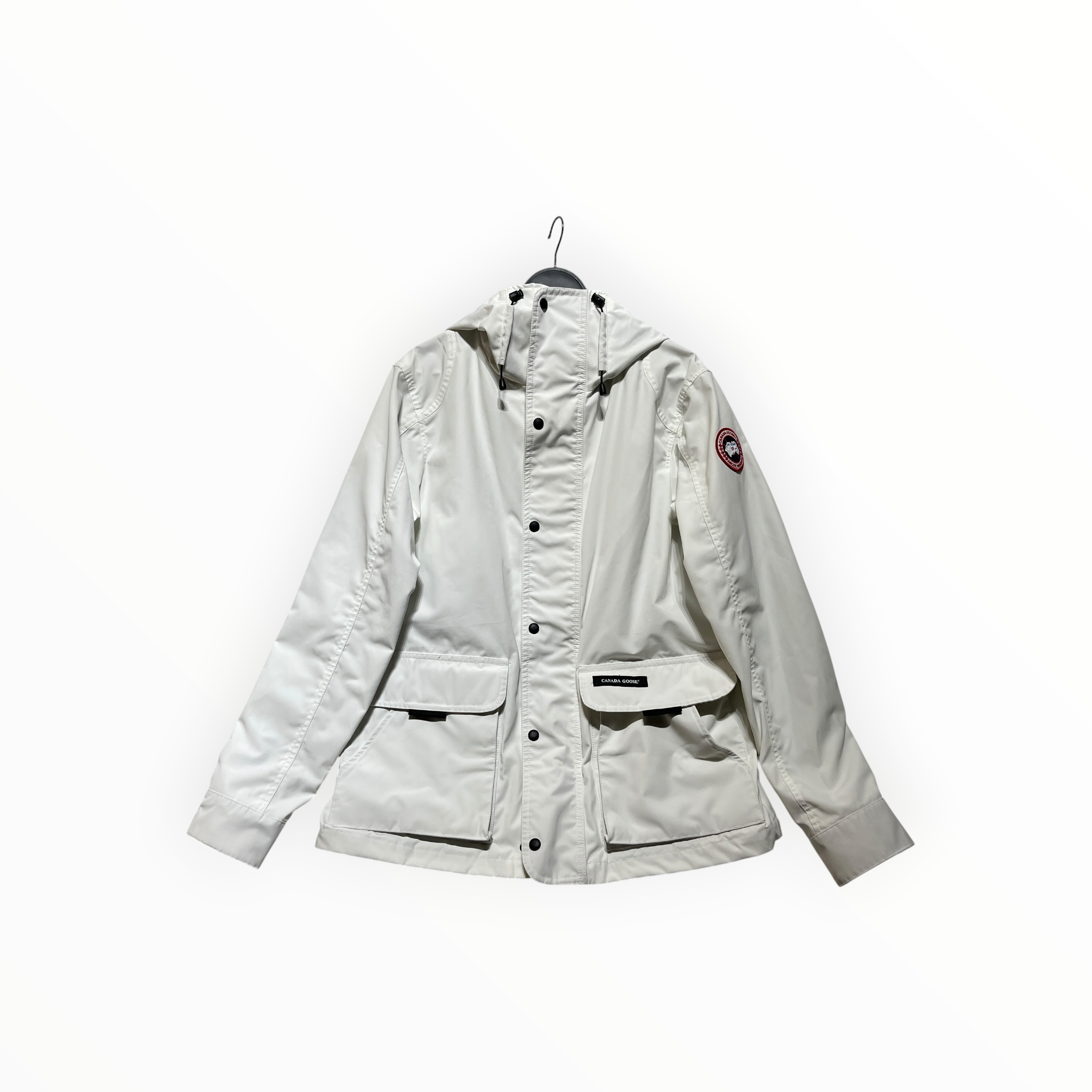 CANADA GOOSE/Mountain Parka/L/Nylon/WHT/BUTTON UP HIKING PARKA view 1