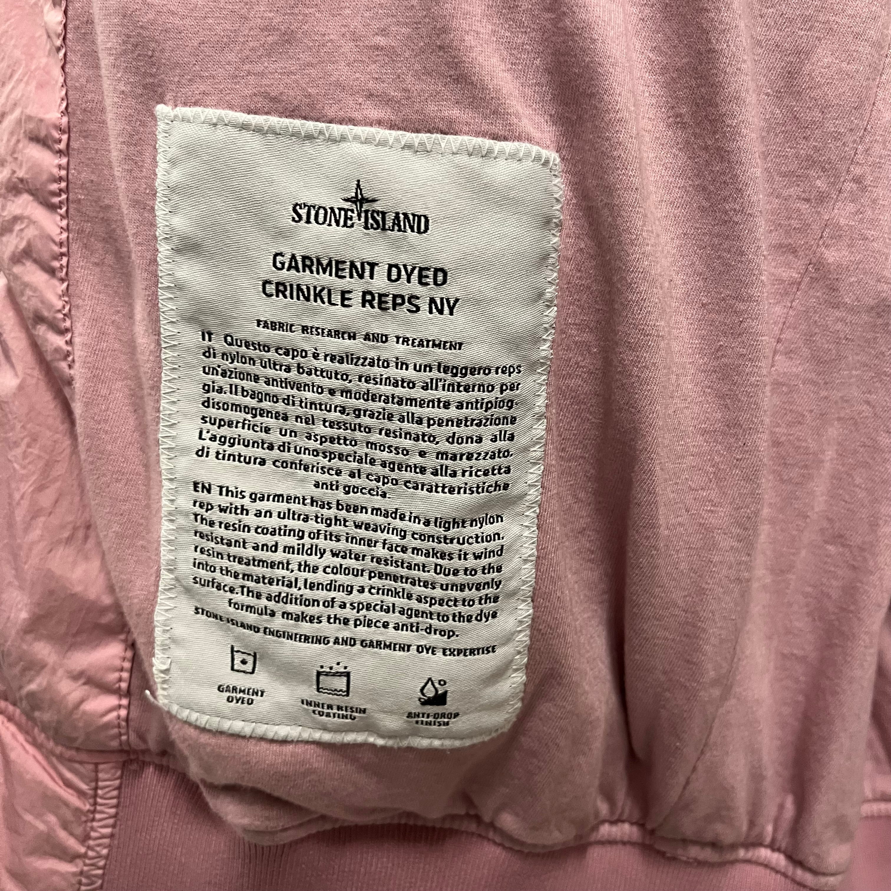 STONE ISLAND/Quilted Jkt/S/Nylon/PNK/crinkle bomber view 6