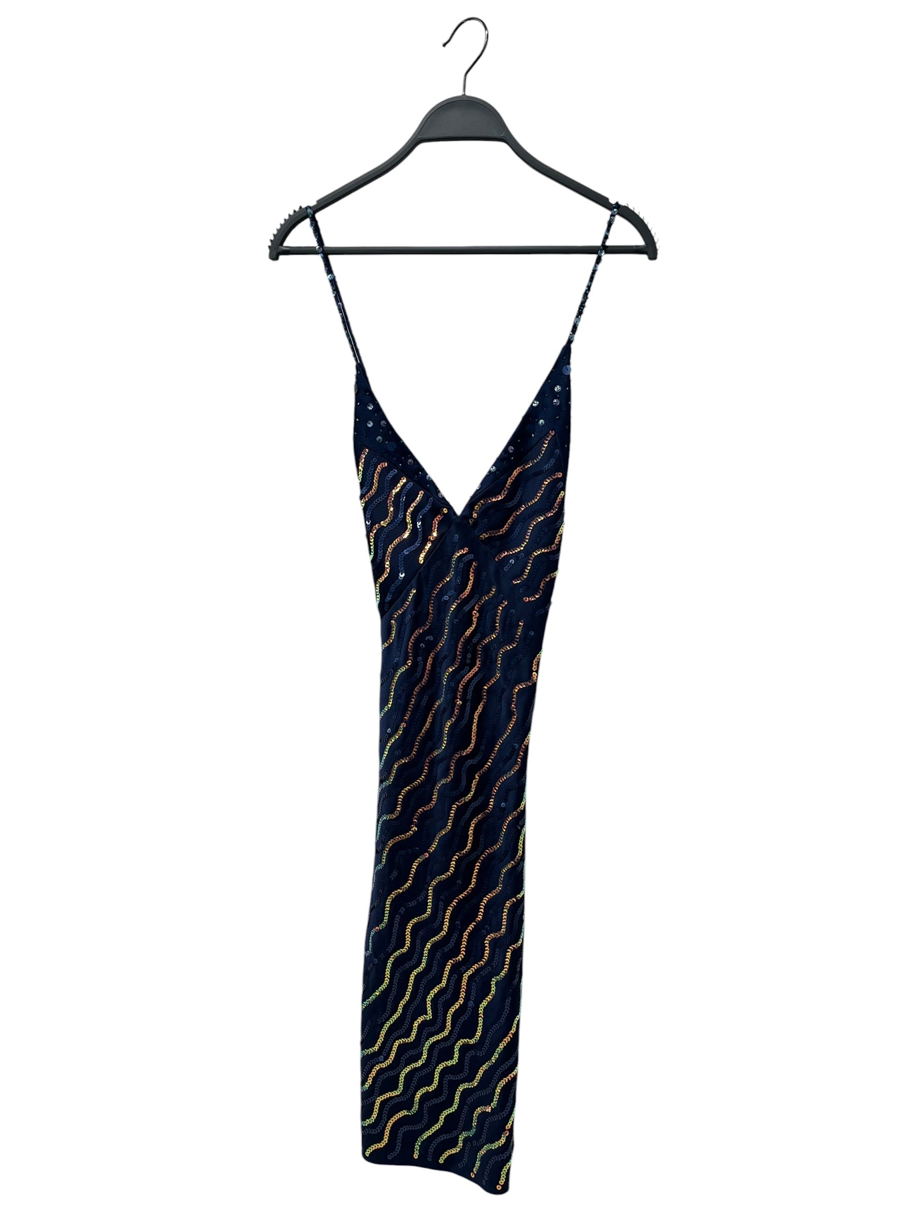 MARNI/SL Dress/36/Rayon/NVY/SEQUINS VERTICLE view 1