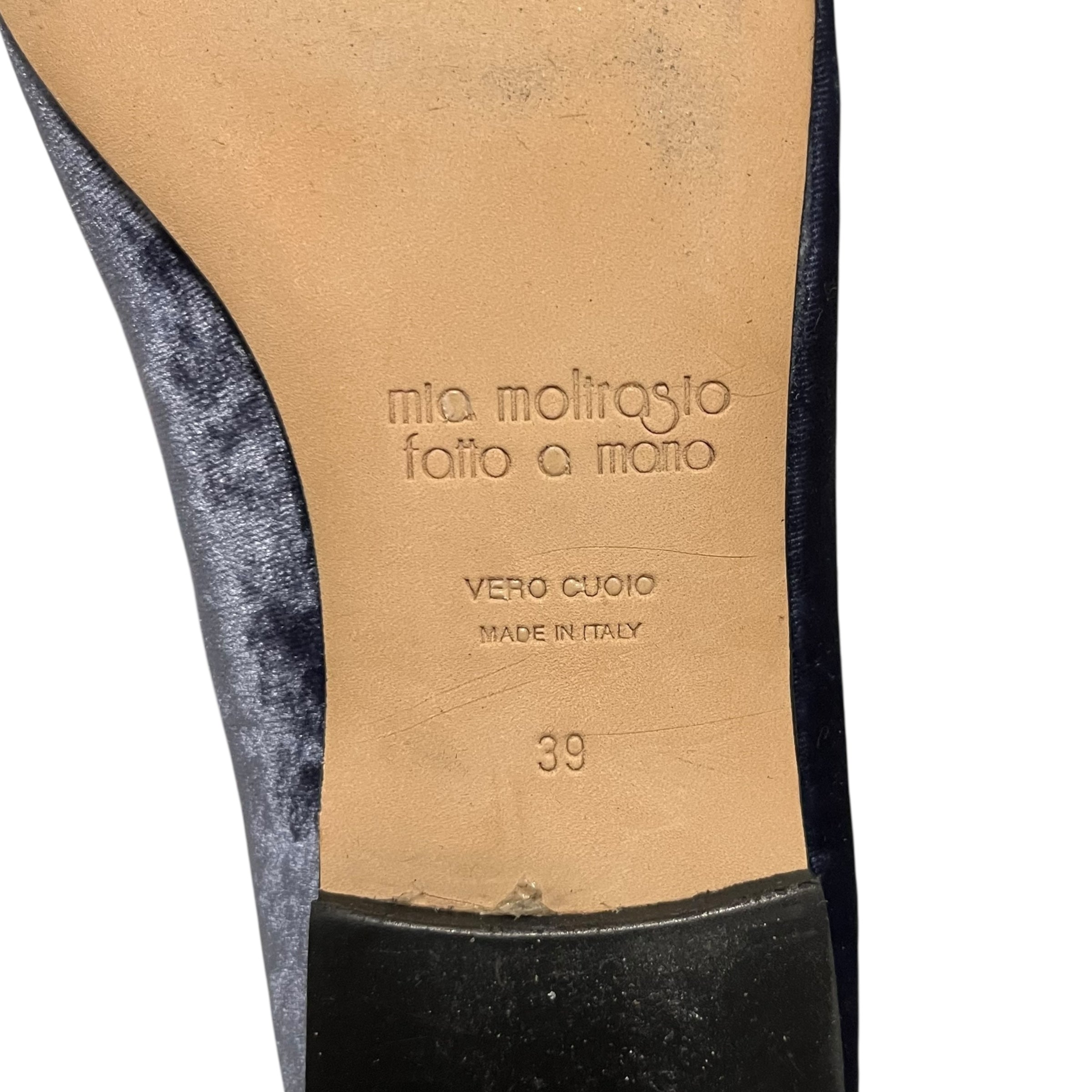 MIA MOLTRASIO/Flat Shoes/US 7.5/IDG/VELVET, CRYSTAL HEEL view 6