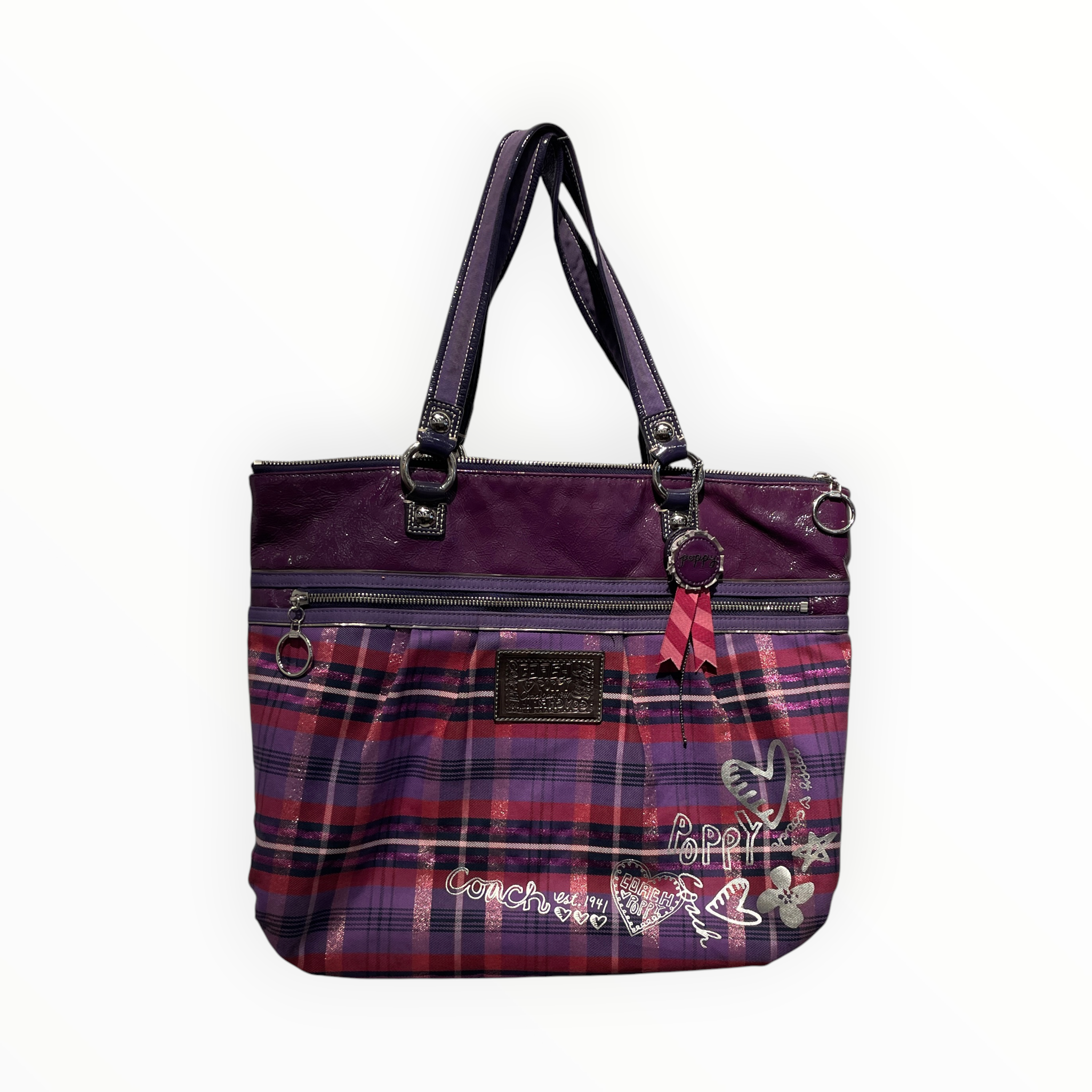 COACH/Tote Bag/Plaid/PPL/Poppy Glam Tote view 1