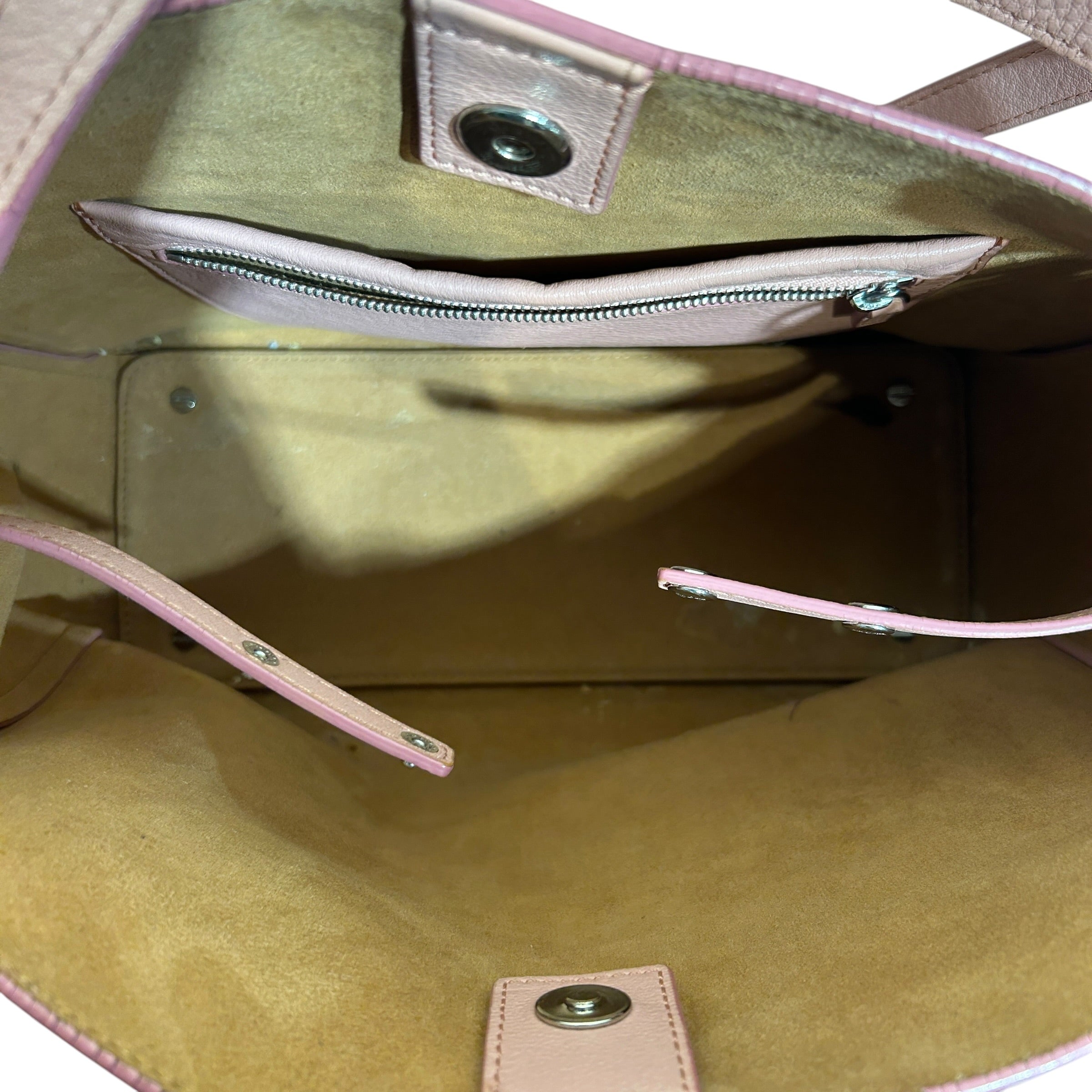 MCM/Bag/Monogram/Leather/PNK/Embossed Leather Visetos Tote view 3