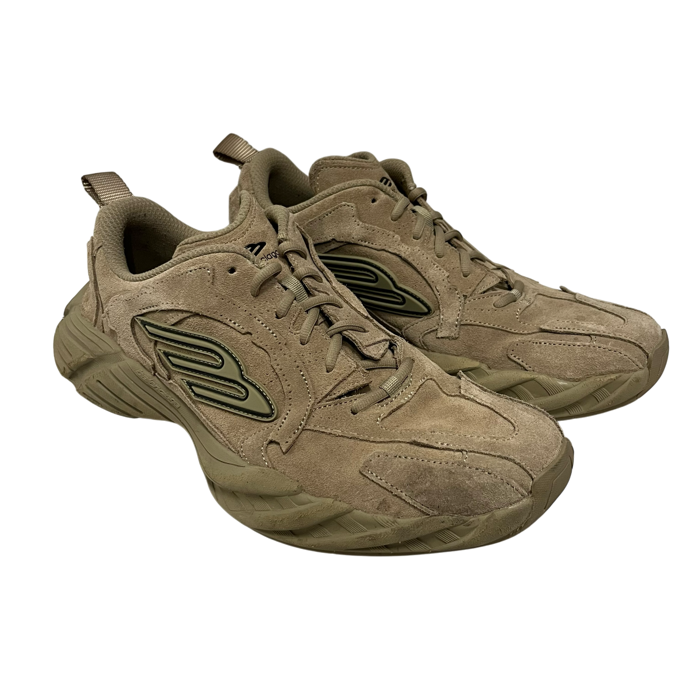 BALENCIAGA/Low-Sneakers/US 11/Suede/BEG/MONDAY FULL BEIGE view 1