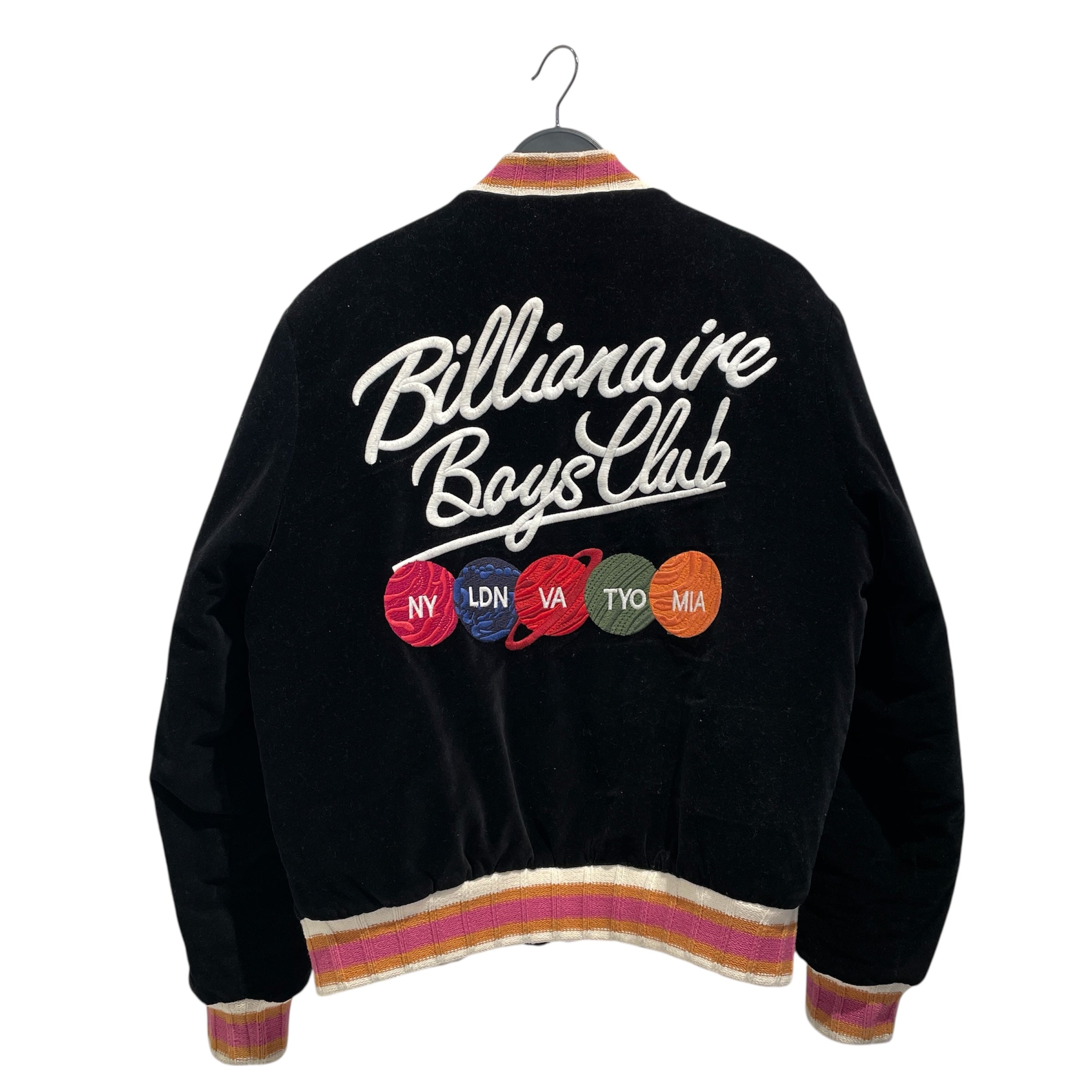 BILLIONAIRE BOYS CLUB/Souvenir Jkt/Polyester/BLK/All Over Print/BB Wealth Velour Bomber view 2