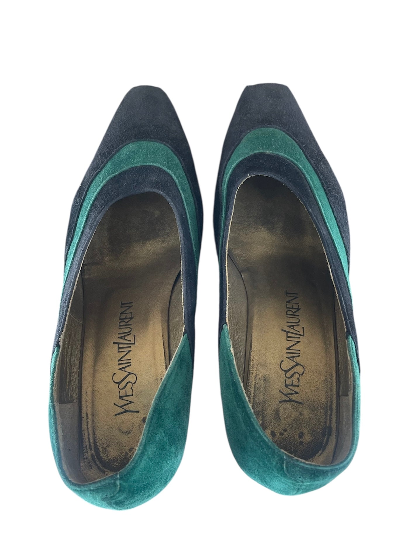 SAINT LAURENT/Heels/EU 35/NVY/GREEN NAVY view 4