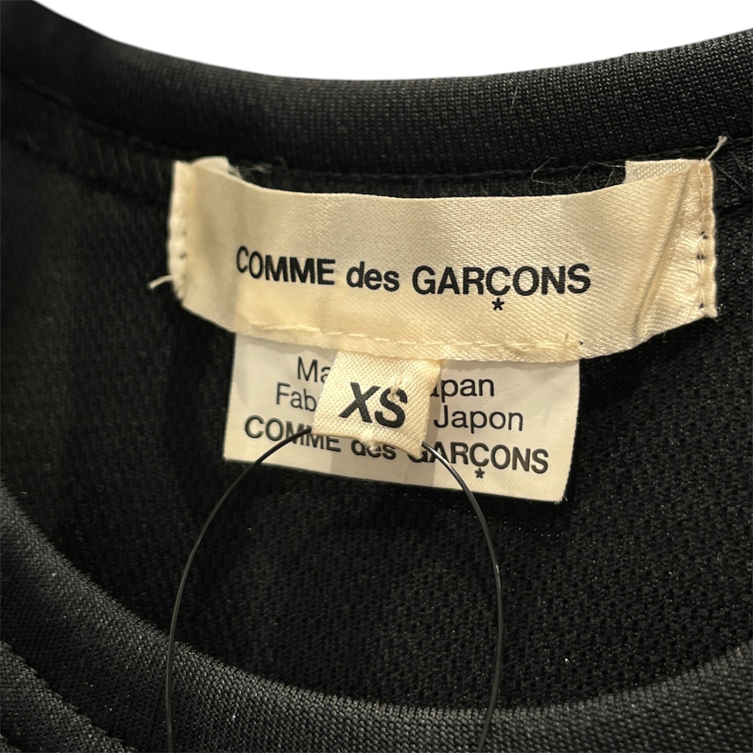 COMME des GARCONS/T-Shirt/XS/Graphic/Nylon/BLK/High Neck/Begin By Choosing Blk on Blk view 3