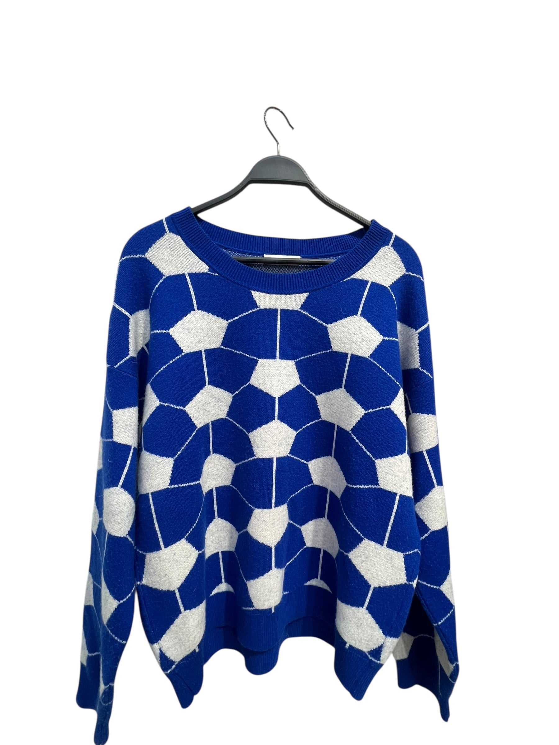 Gosha Rubchinskiy/Sweater/All Over Print/Cotton/BLU/SOCCER BALL KNIT view 1