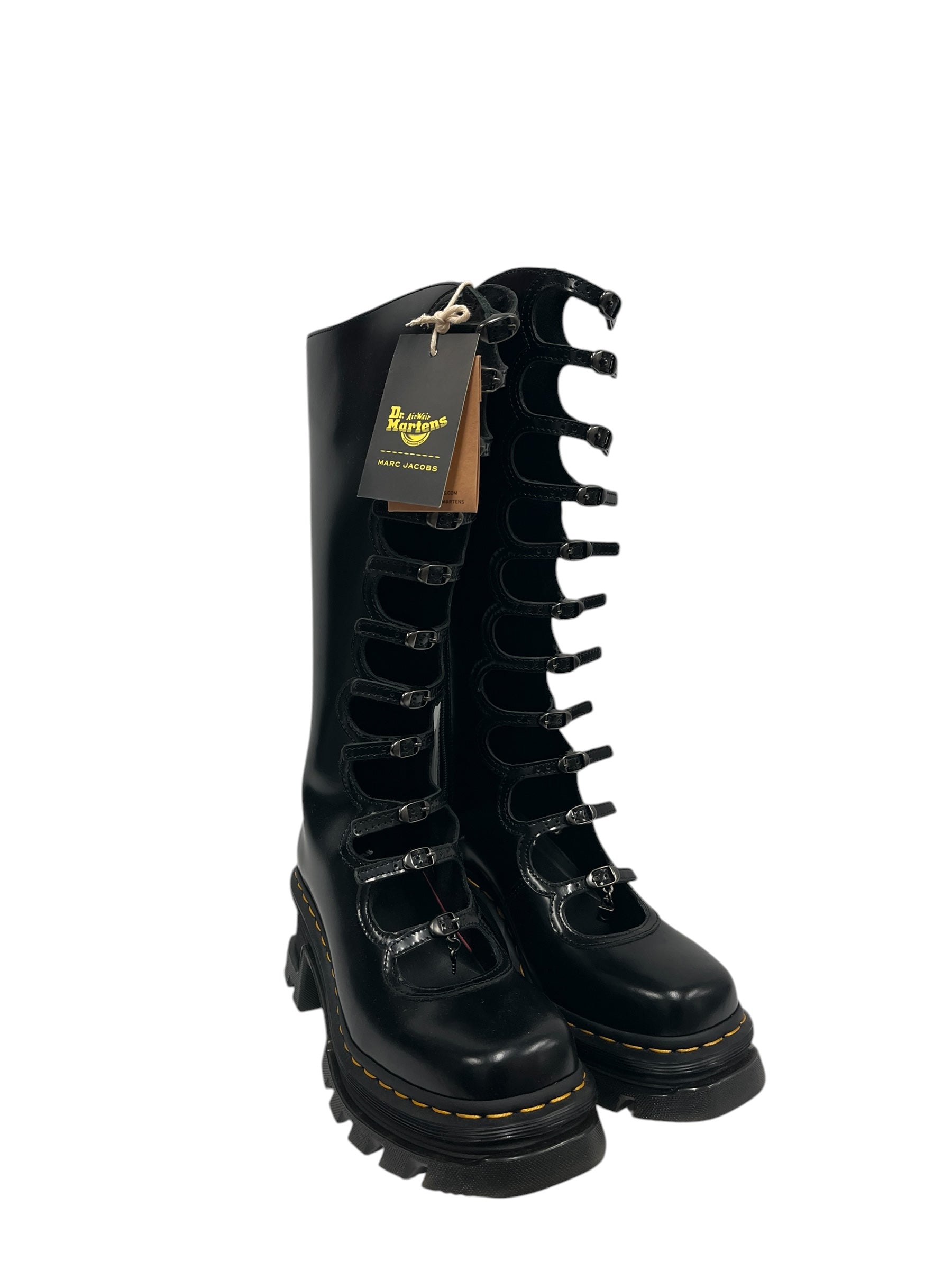 Dr.Martens/MARC JACOBS/Boots/US 8/Leather/BLK/KIKI BOOTS IN BLACK BUTTERO view 1