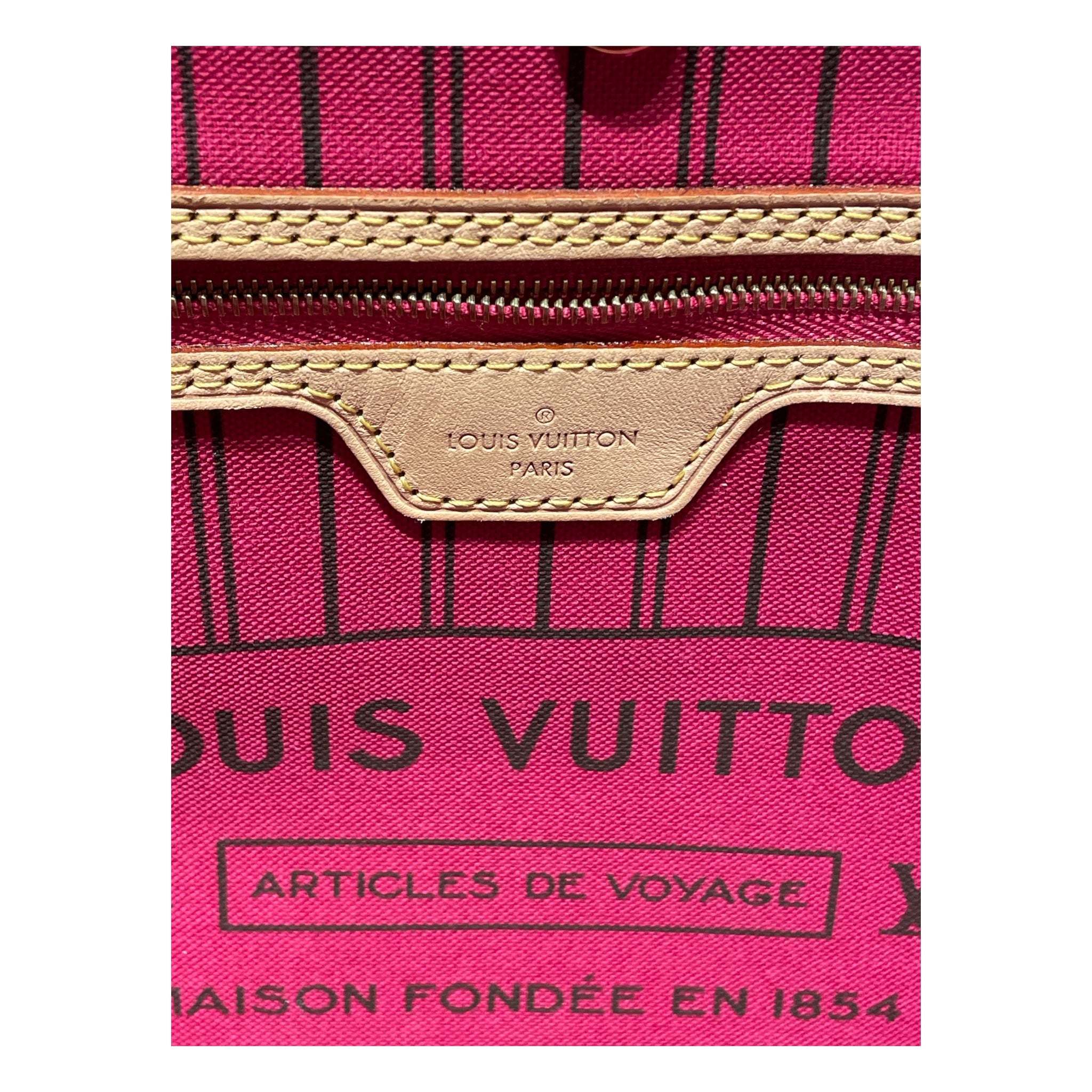 LOUIS VUITTON/Tote Bag/Monogram/Leather/BRW/NeverFull MM pink pivoine view 3