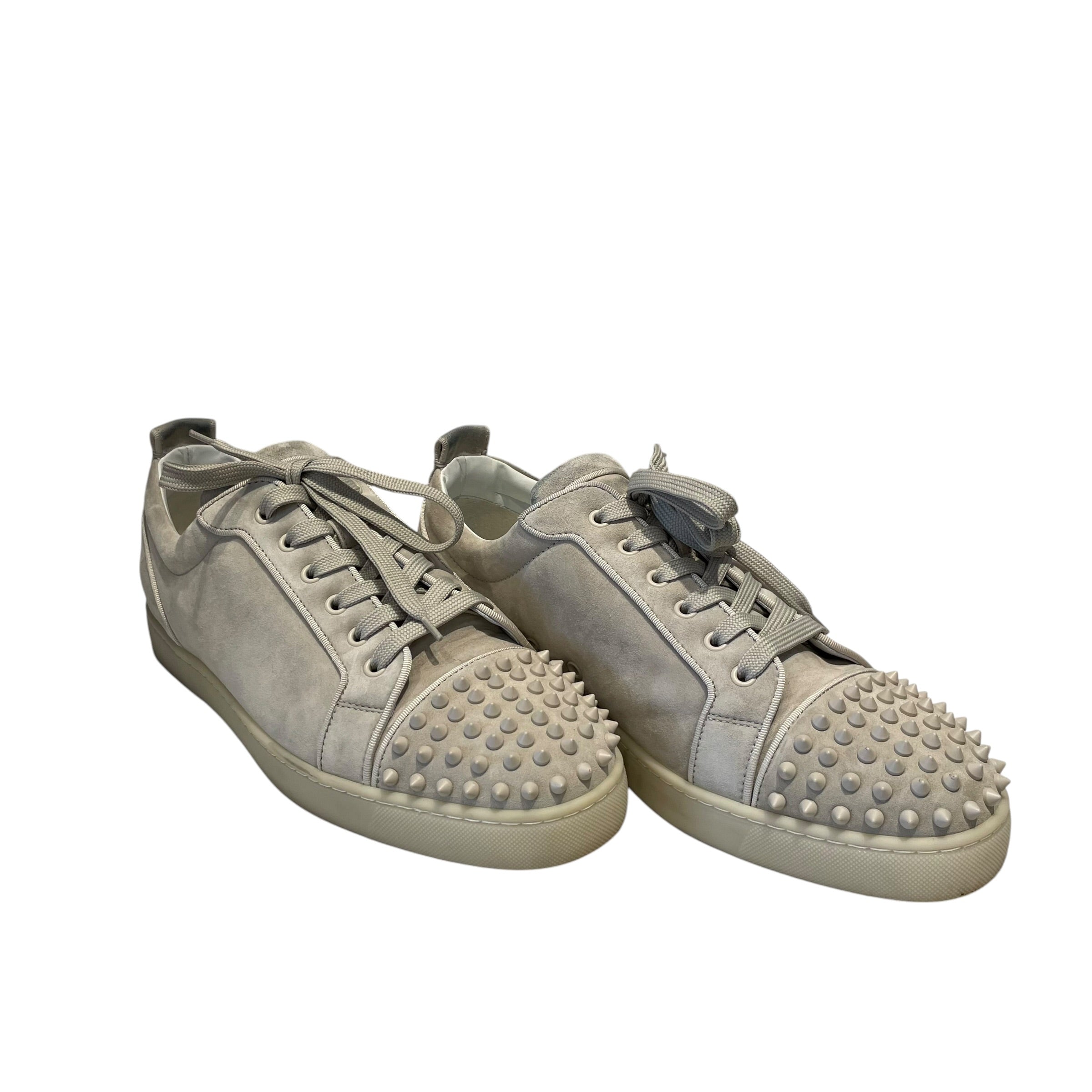 Christian Louboutin/Low-Sneakers/EU 44.5/Suede/GRY/spikes orlato view 1