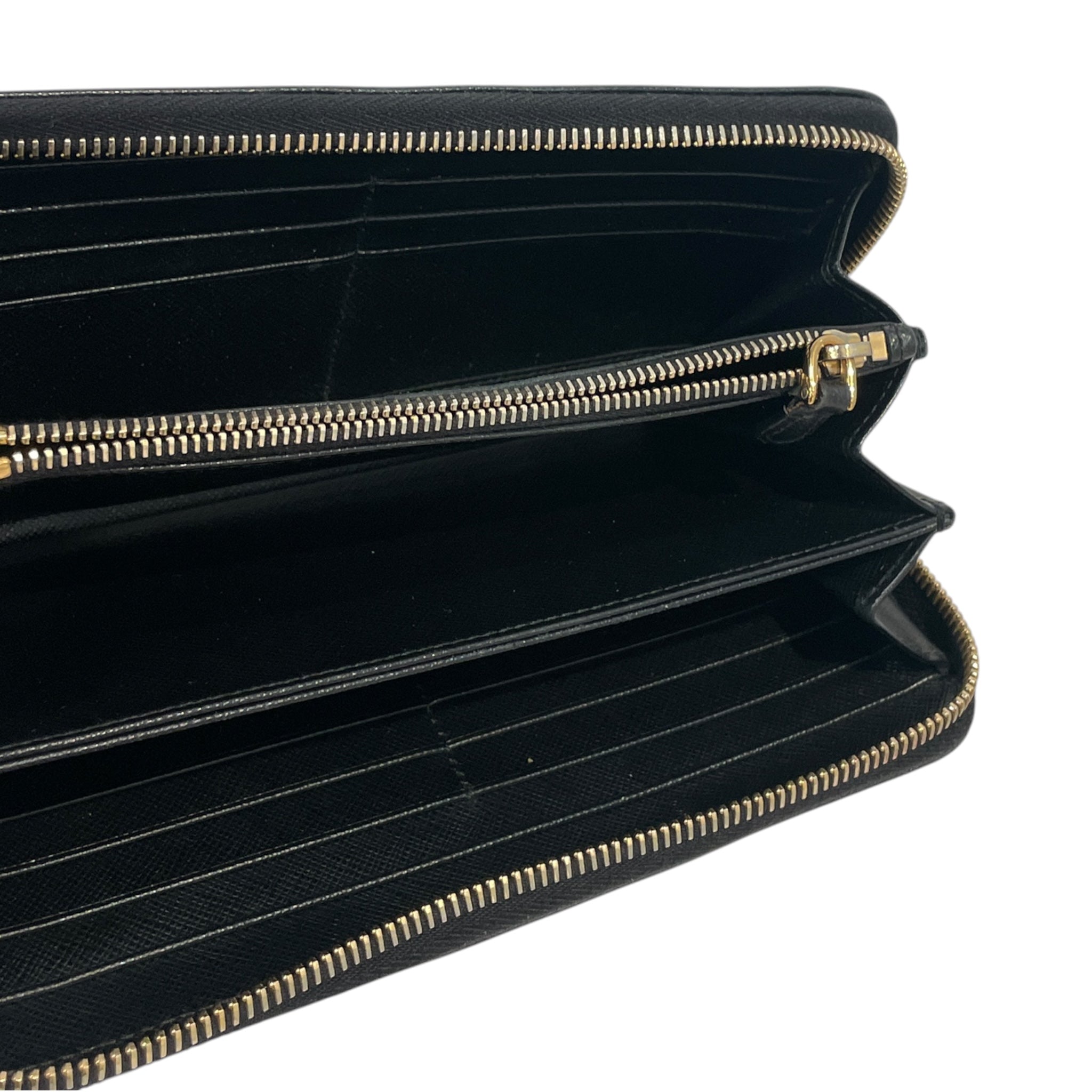 PRADA/Long Wallet/Leather/BLK/L's/GLD ON BLK BOW, DC74GWR view 3