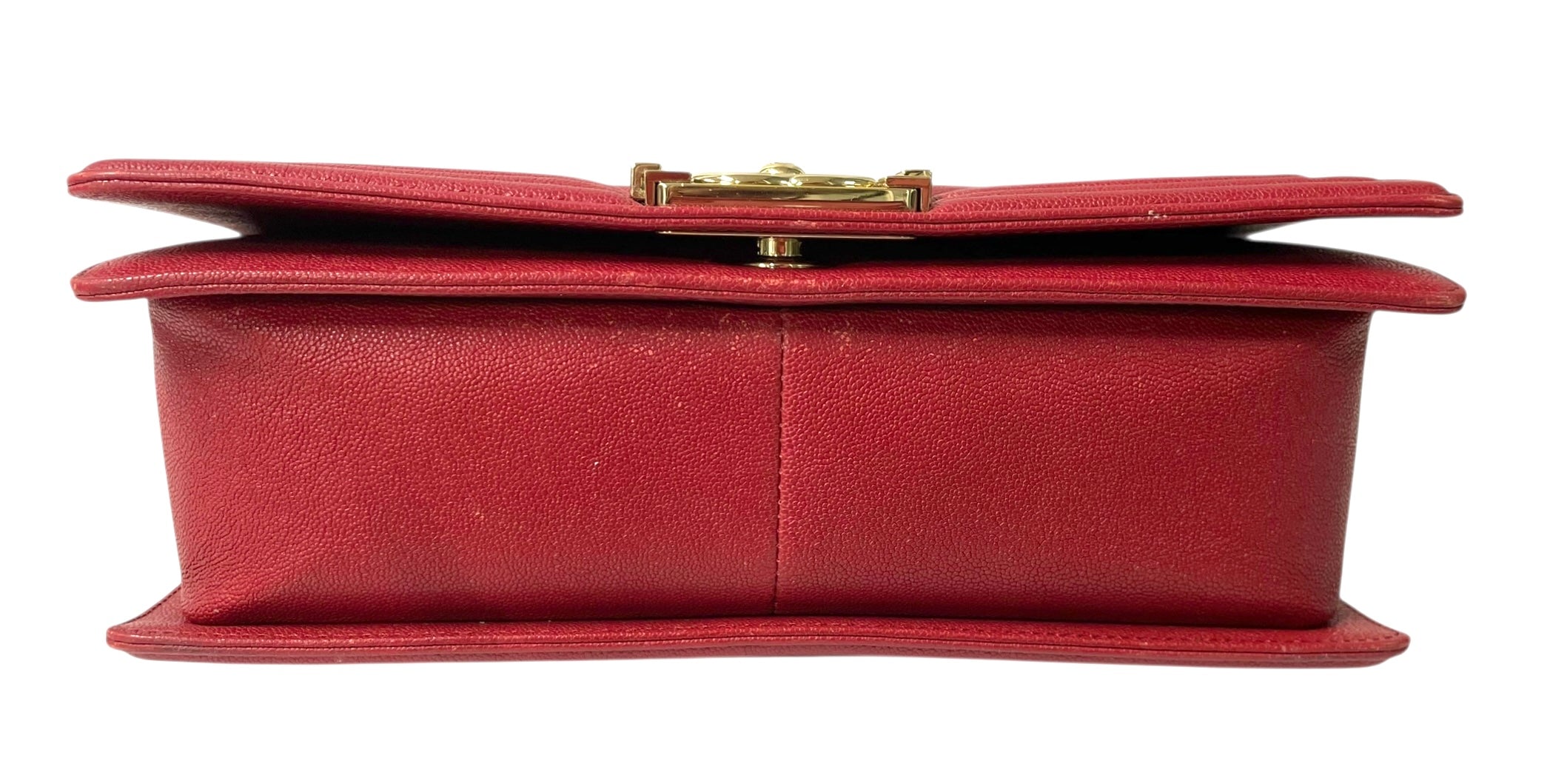 CHANEL/Hand Bag/Leather/RED/CHEVRON 30383448 view 3