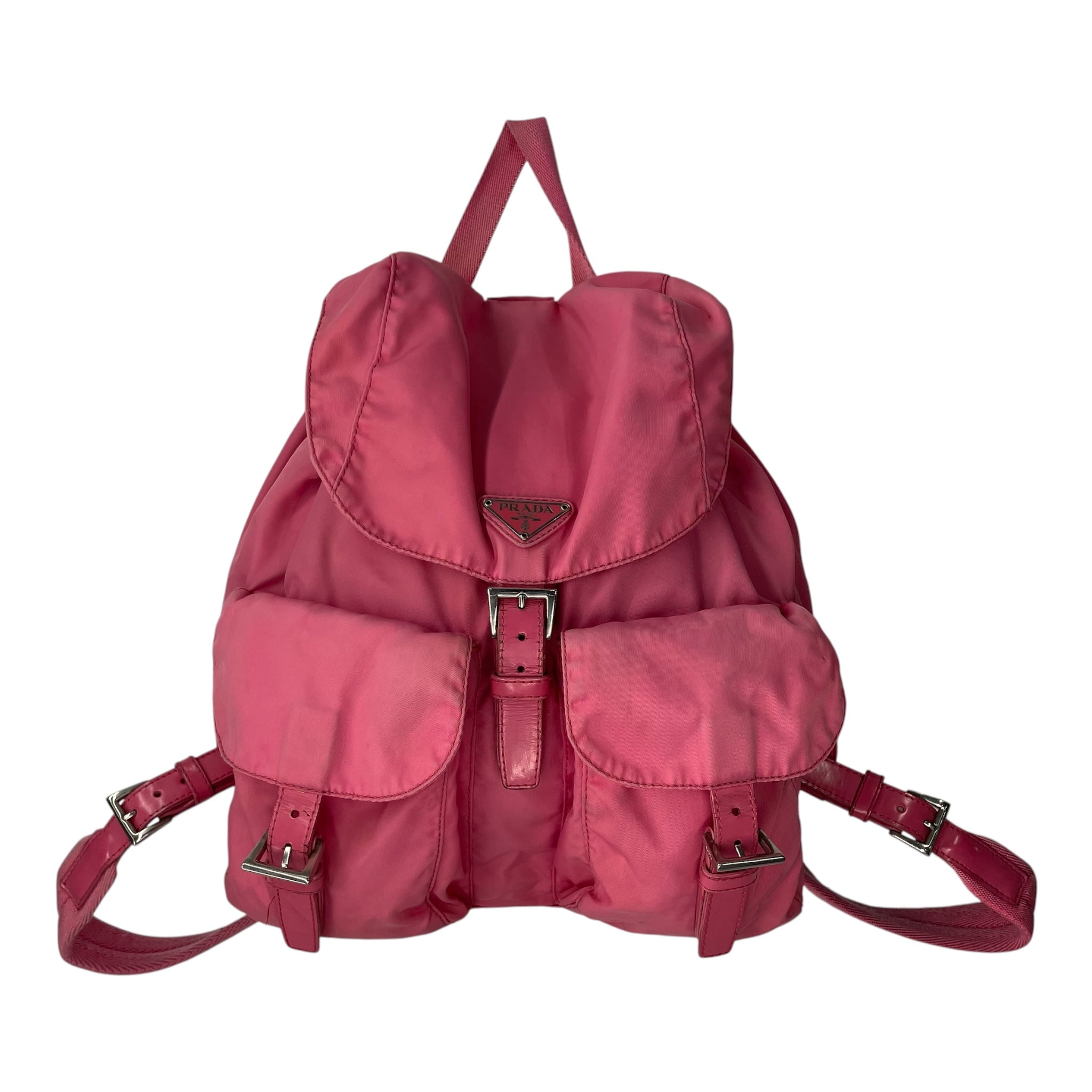 PRADA/Backpack/Polyester/PNK/PRADA VELA DOUBLE POCKET BP view 1