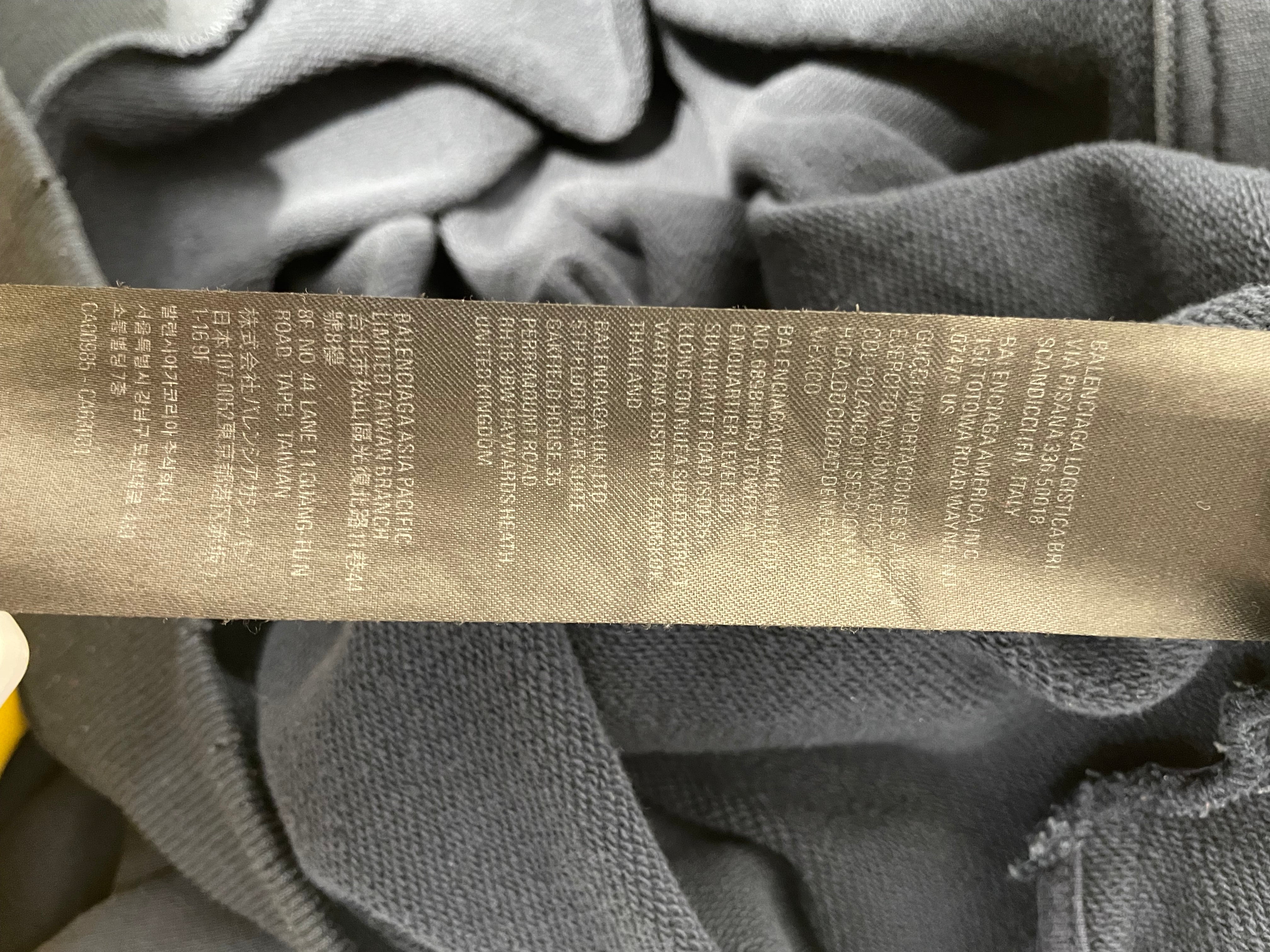 BALENCIAGA/Hoodie/L/Graphic/Cotton/NVY/Tape Type Ripped Pocket view 4
