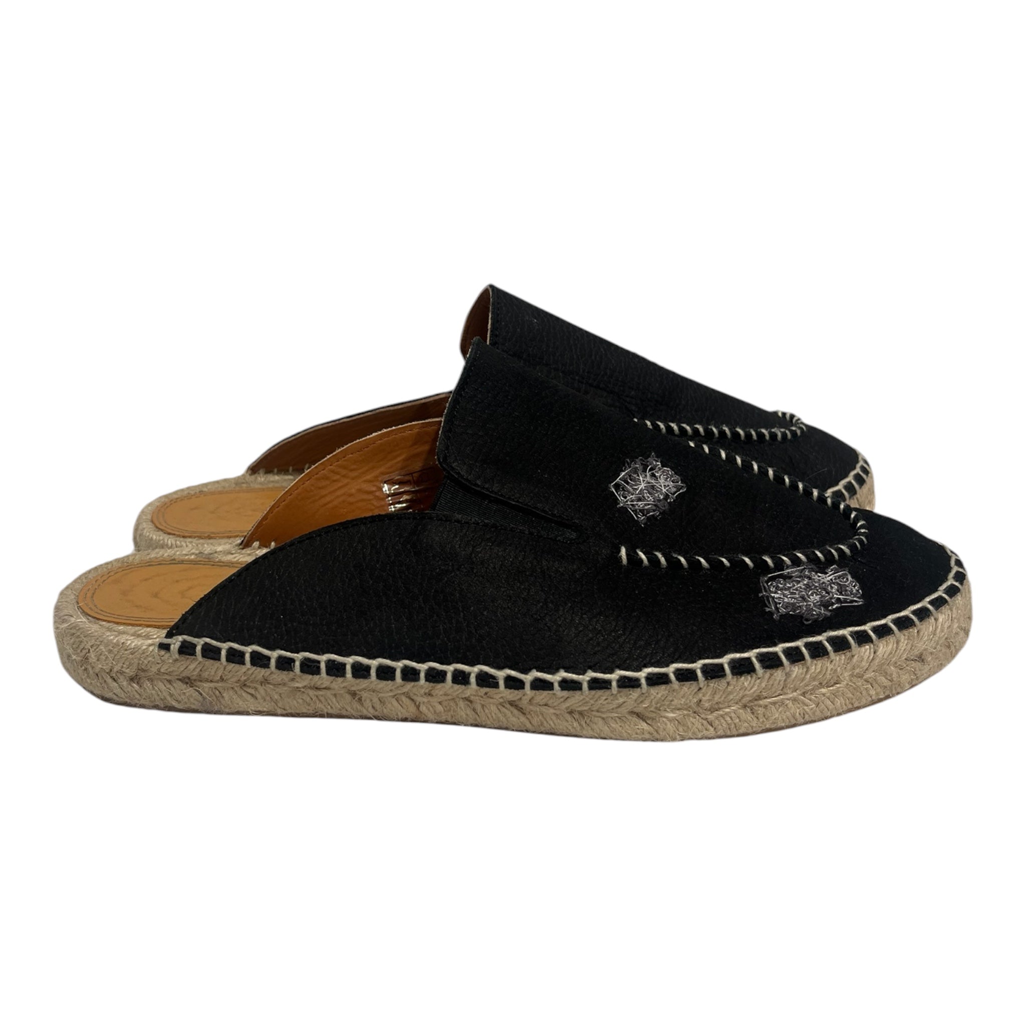 Maison Margiela/Espadrilles/US 10/Leather/BLK/SLIP ON- view 5