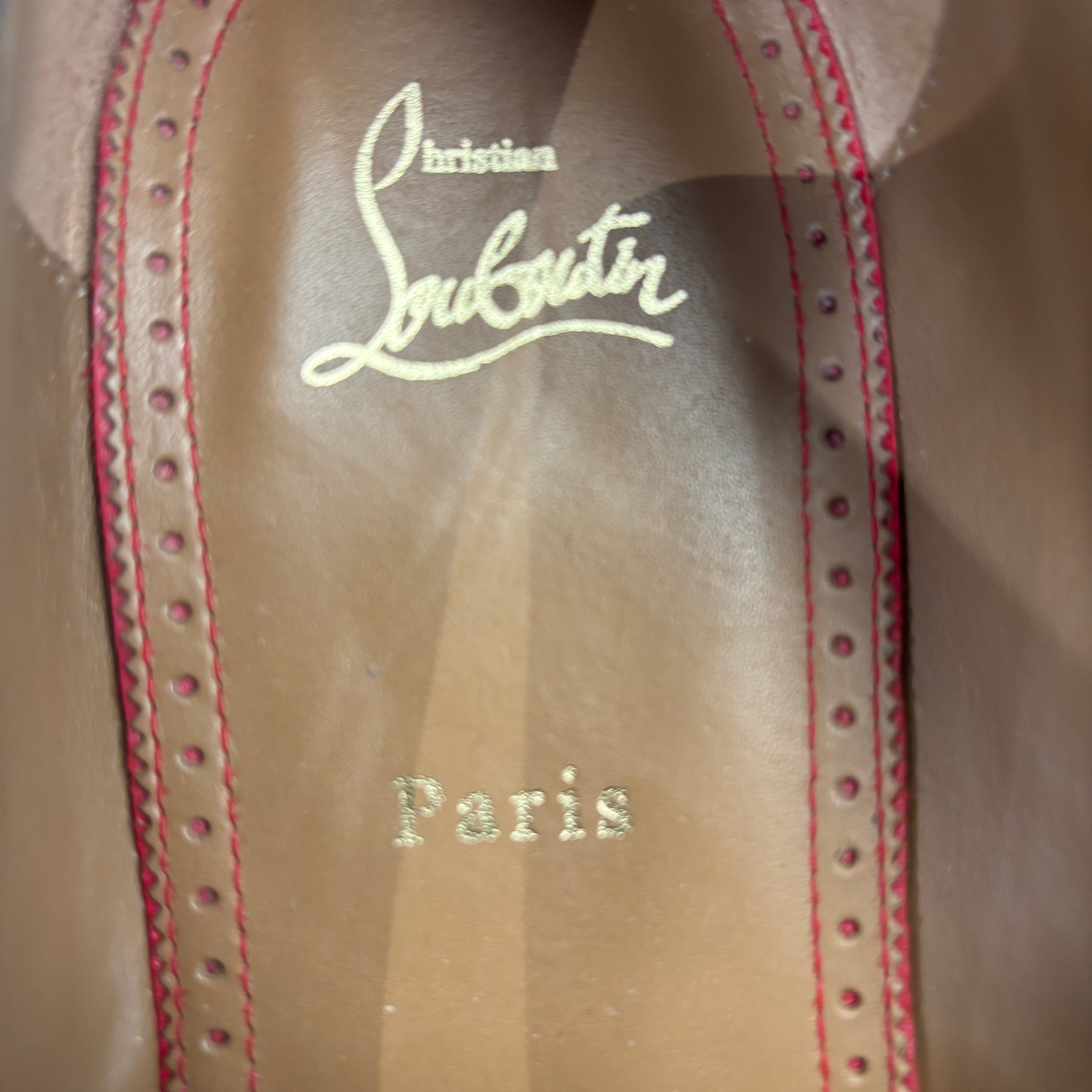 Christian Louboutin/Loafers/EU 45/Animal Pattern/Leather/BLK/dandelion patent degrade view 3