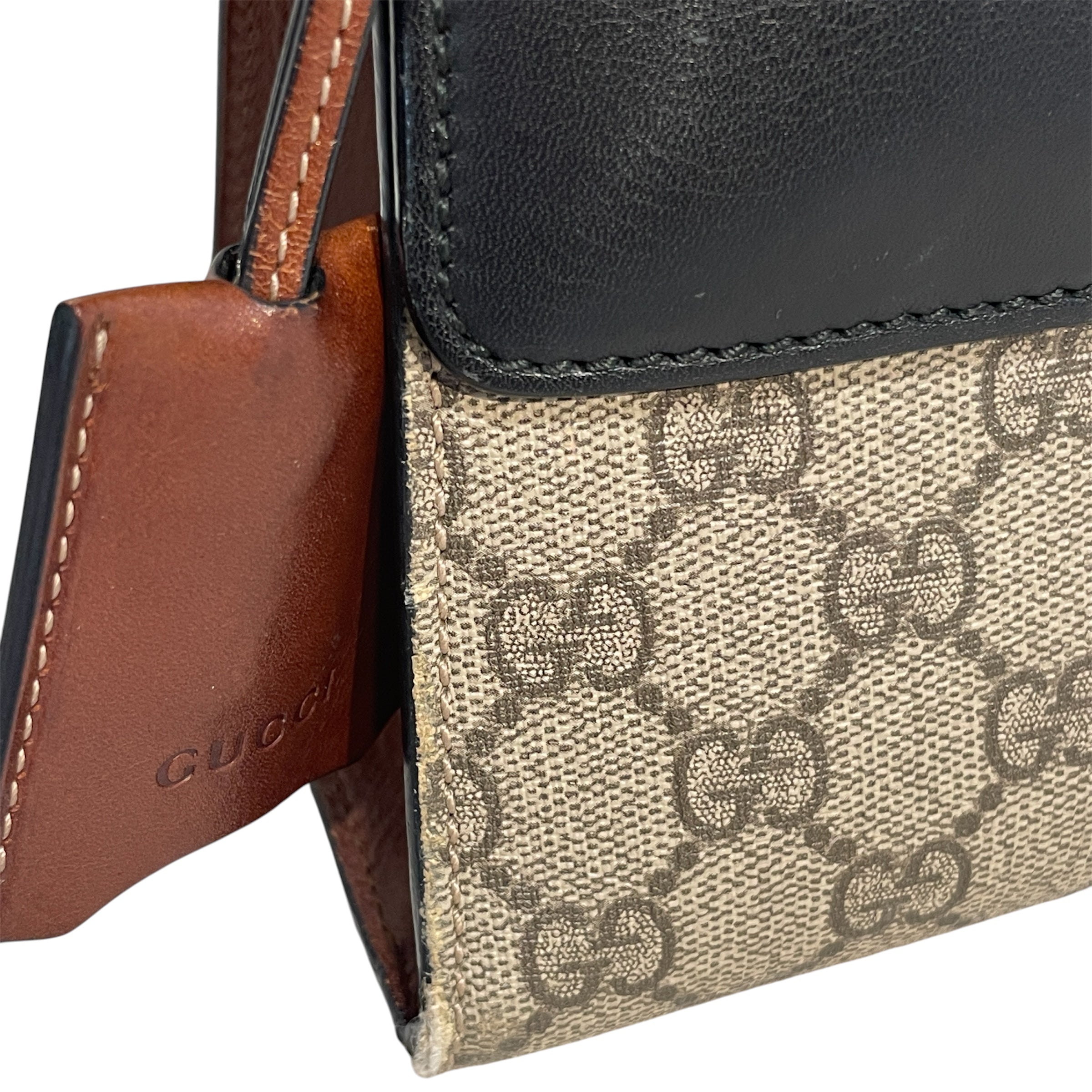 GUCCI/Hand Bag/Monogram/Leather/NVY/Padlock GG Supreme view 6