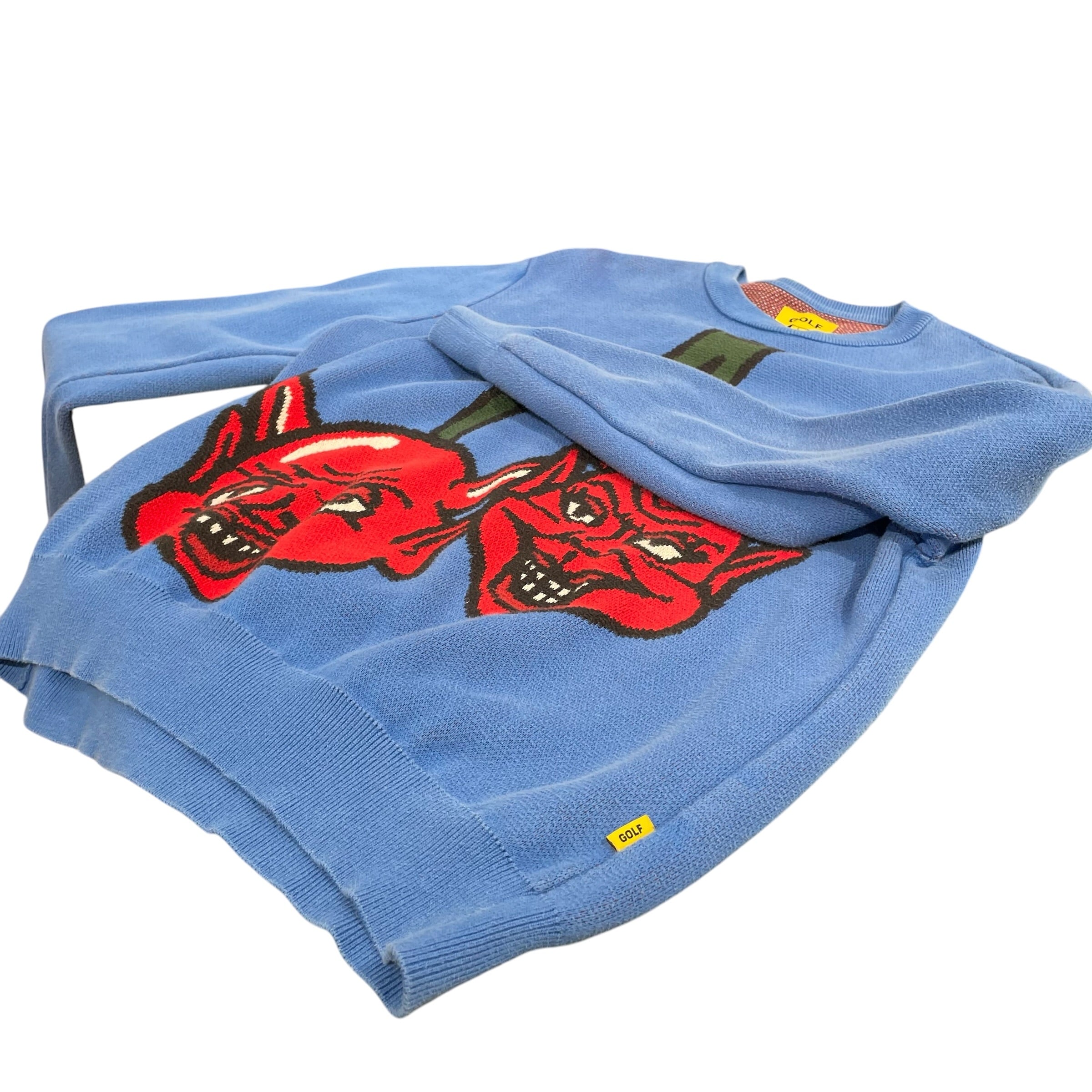 GOLF WANG/Sweater/L/Graphic/Cotton/BLU/Devil Cherry Jacquard view 5