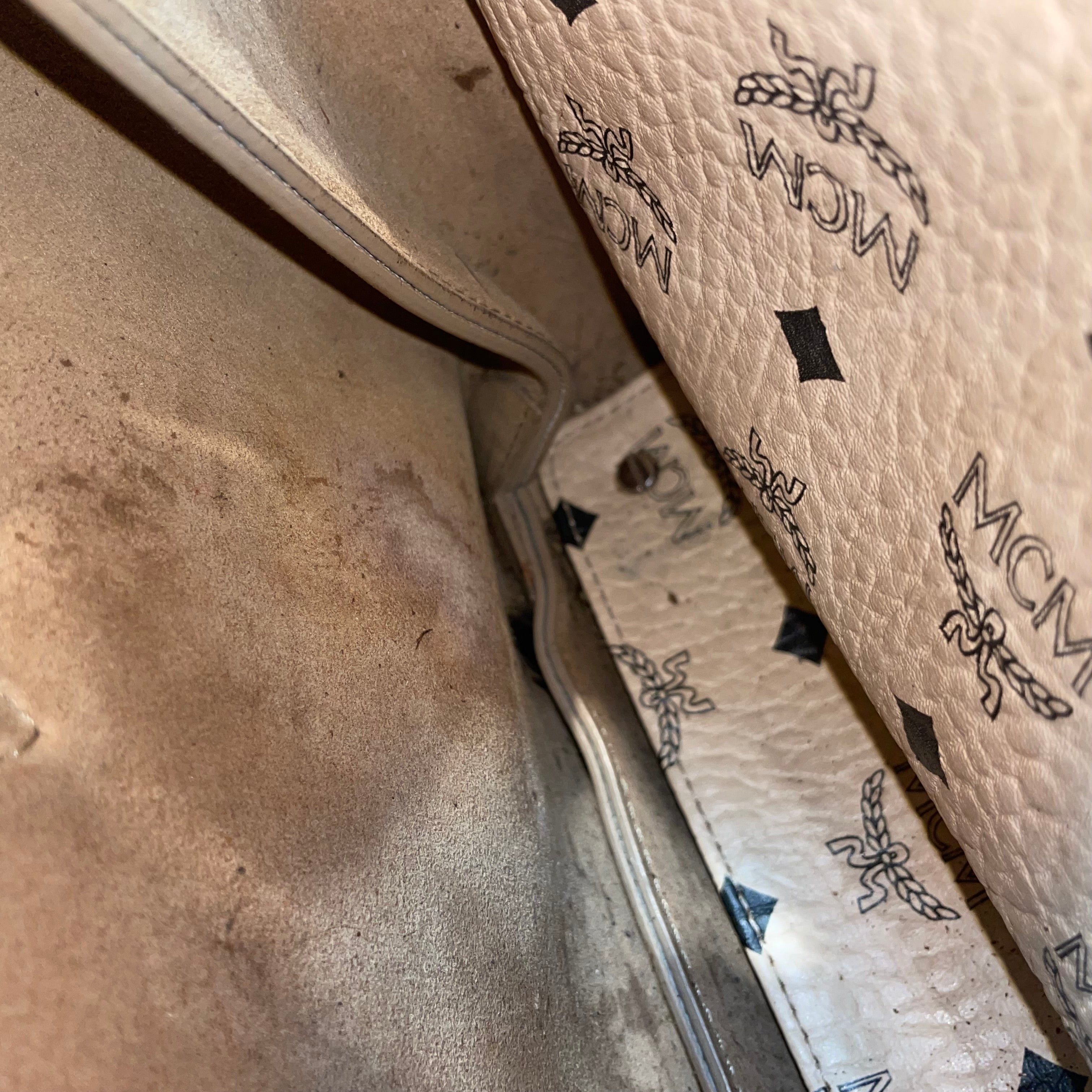 MCM/Cross Body Bag/Leather/GRY/mcm plain bag view 7
